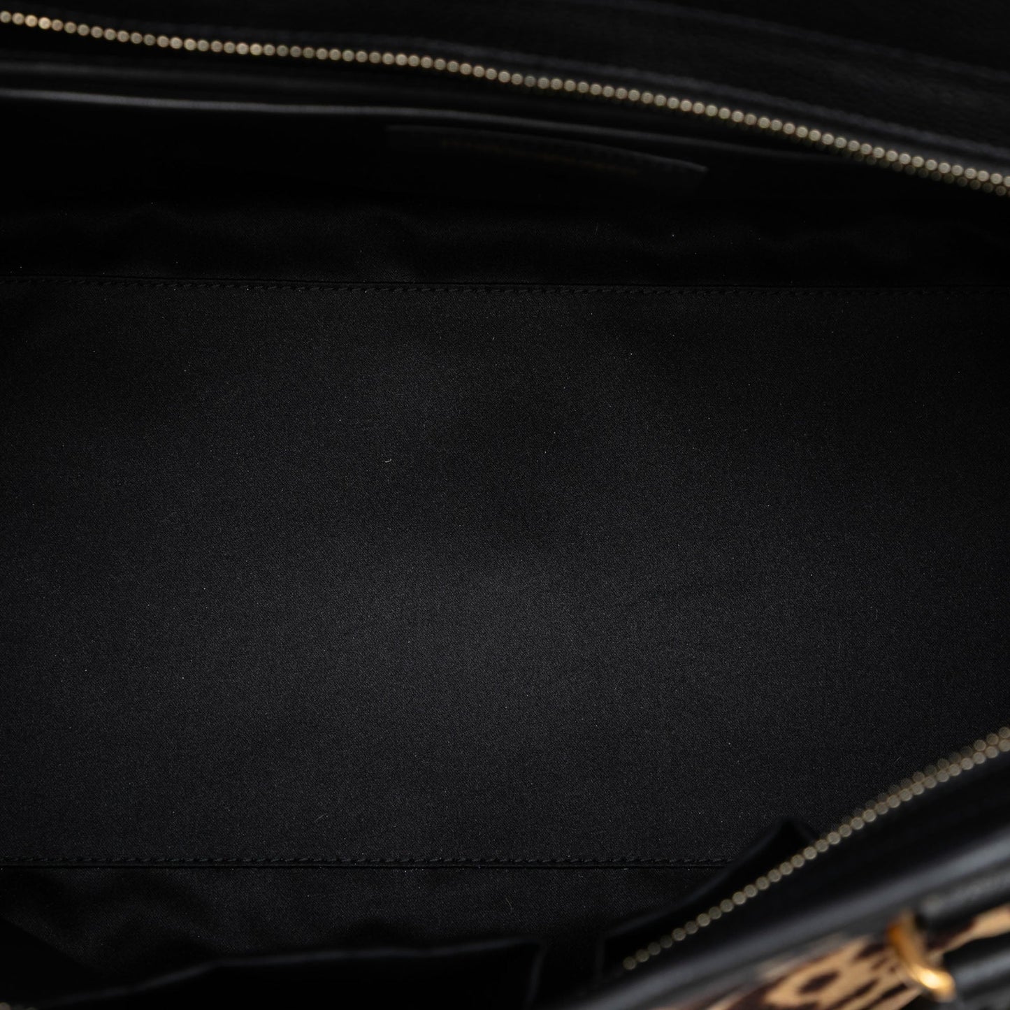 Saint Laurent Medium Pony Hair Leopard Print and Calfskin Cabas Chyc Satchel