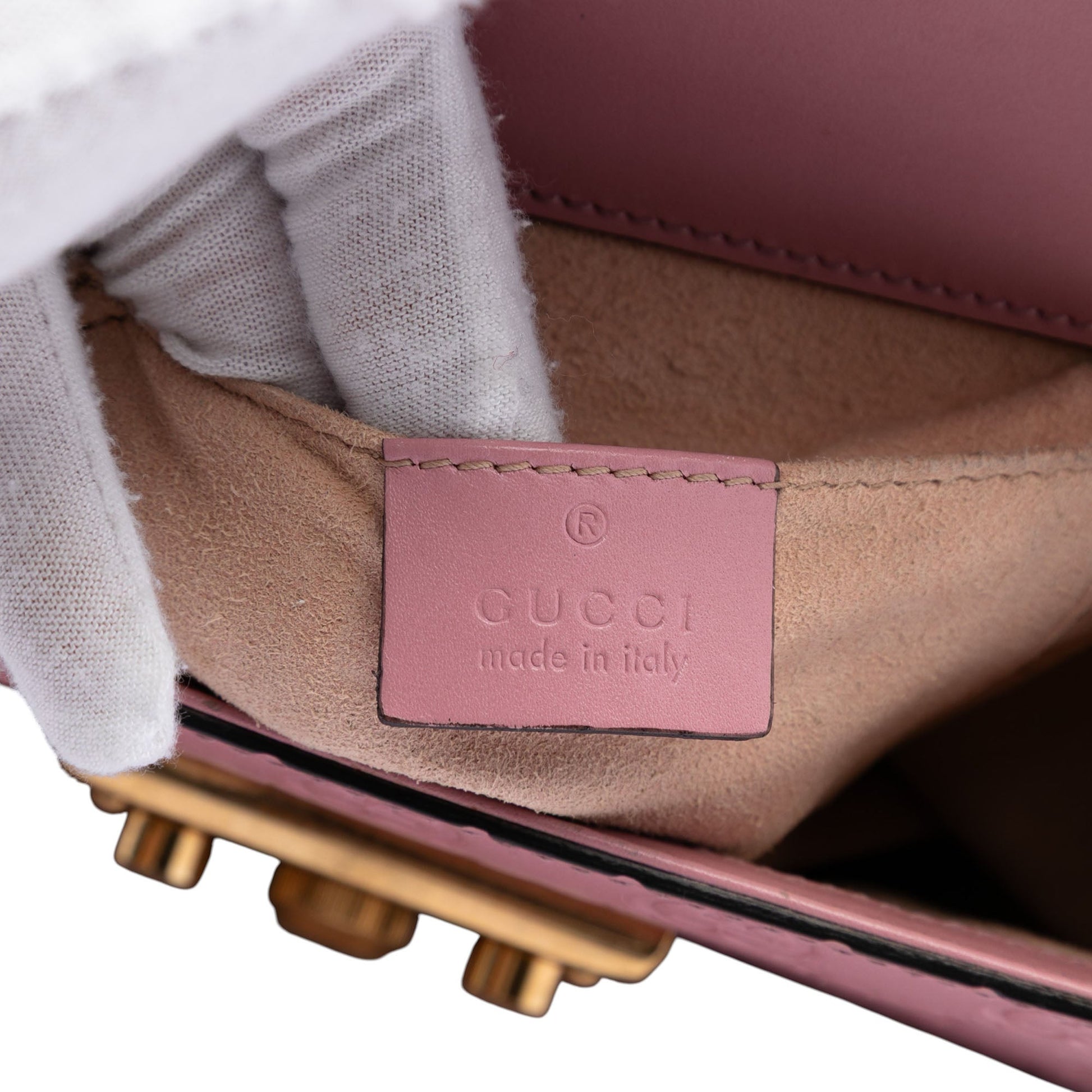 Gucci Small Guccissima Padlock Crossbody