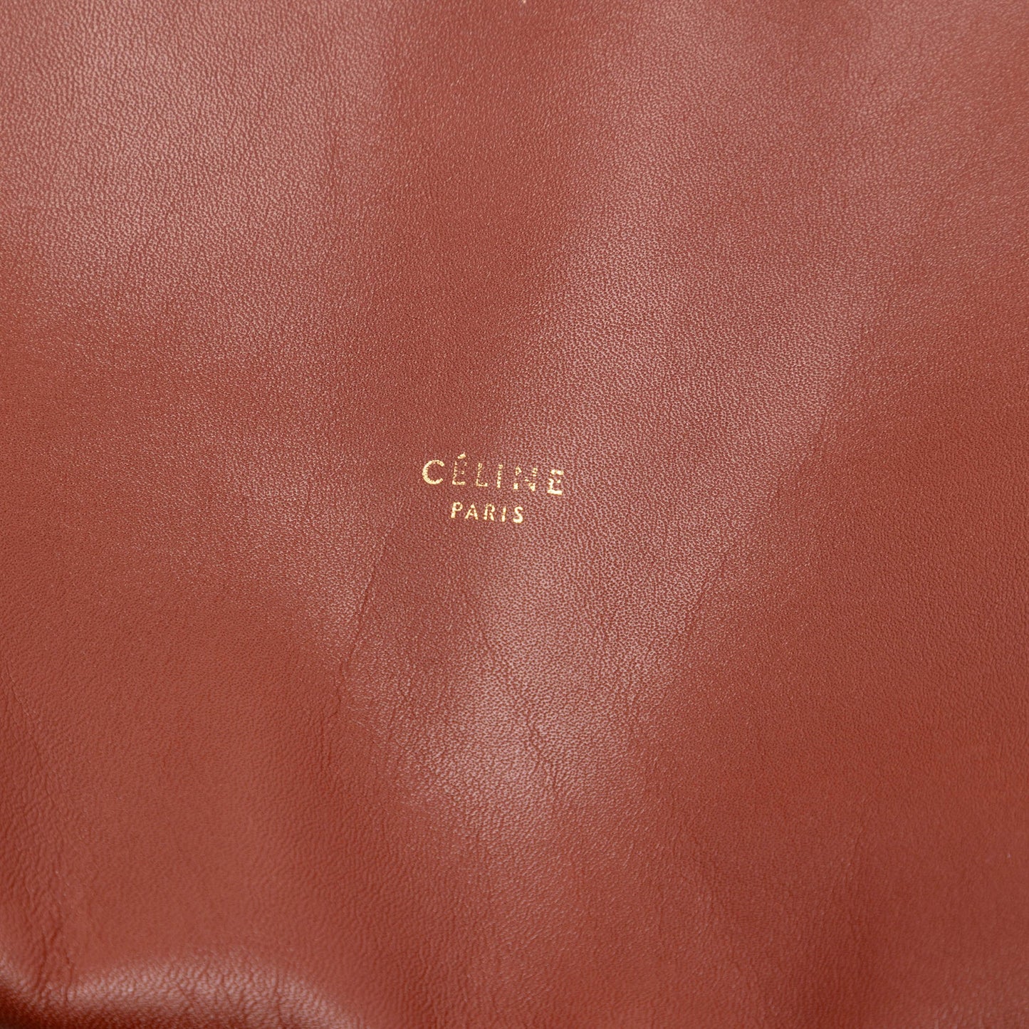 Celine Leather Tall Clasp Cabas Tote