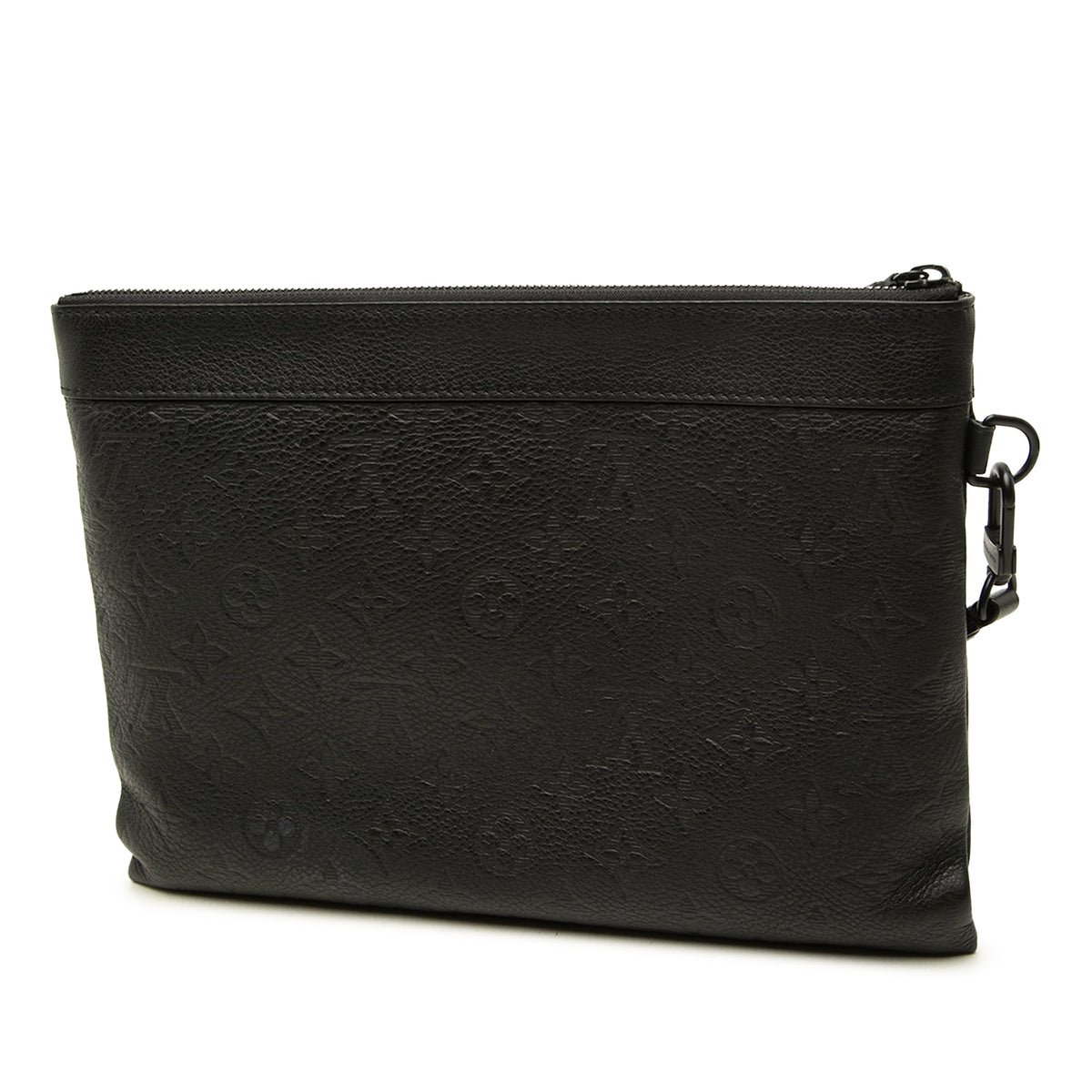 Louis Vuitton Monogram Shadow Pochette To Go — Black