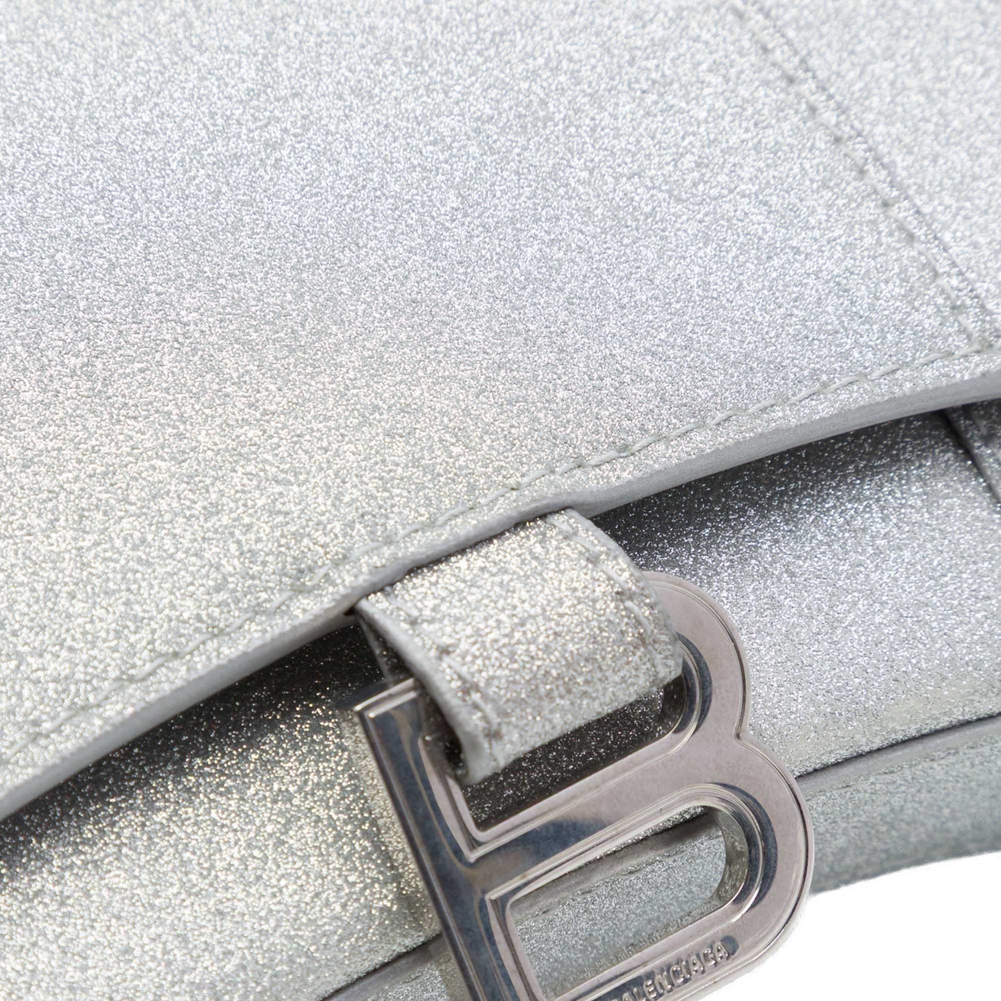 Balenciaga Glitter Fabric Hourglass Wallet On Chain