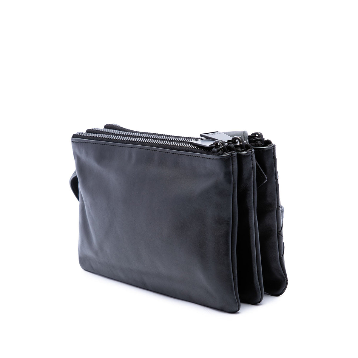 Bottega Veneta Nappa Intrecciato Triple Zip Crossbody
