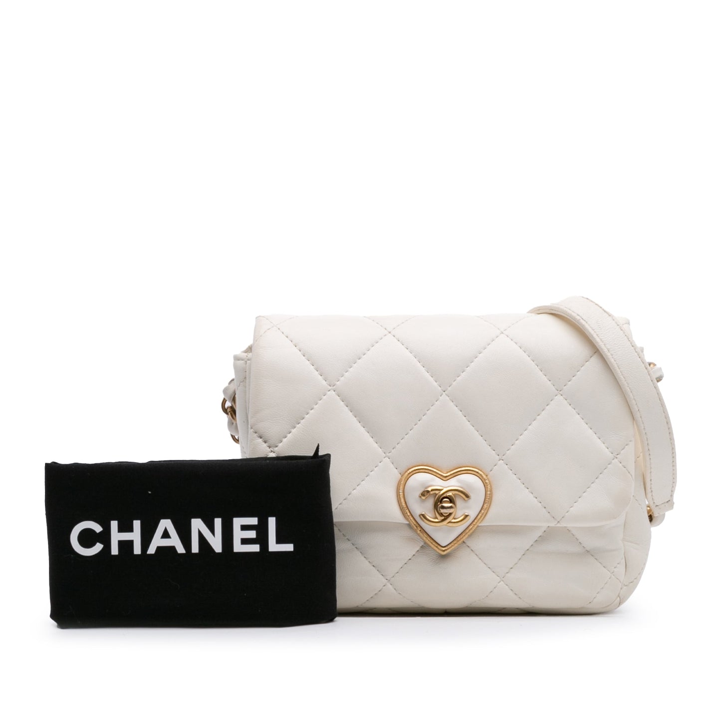 Chanel Mini Quilted Lambskin Acrylic Coco Love Flap