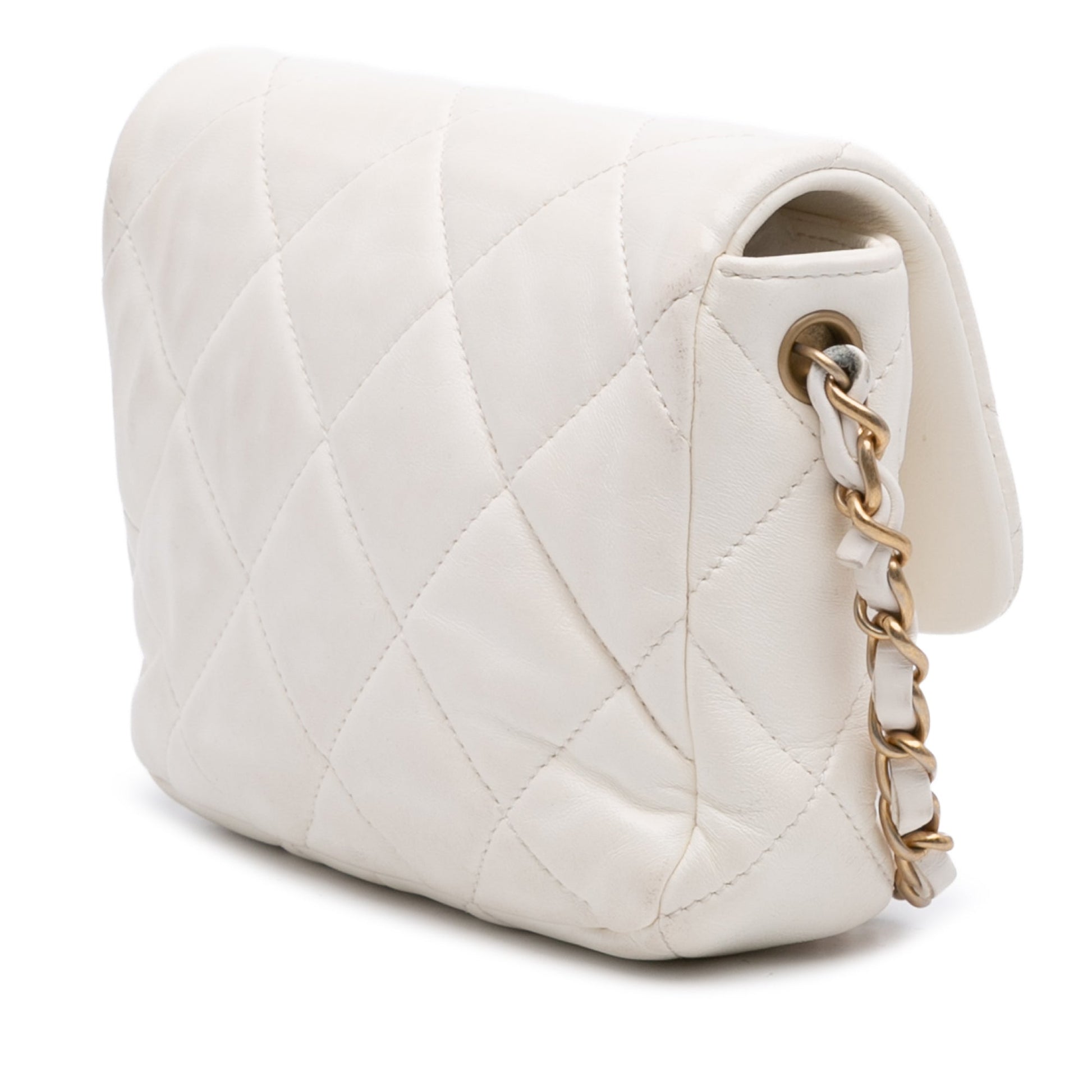 Chanel Mini Quilted Lambskin Acrylic Coco Love Flap