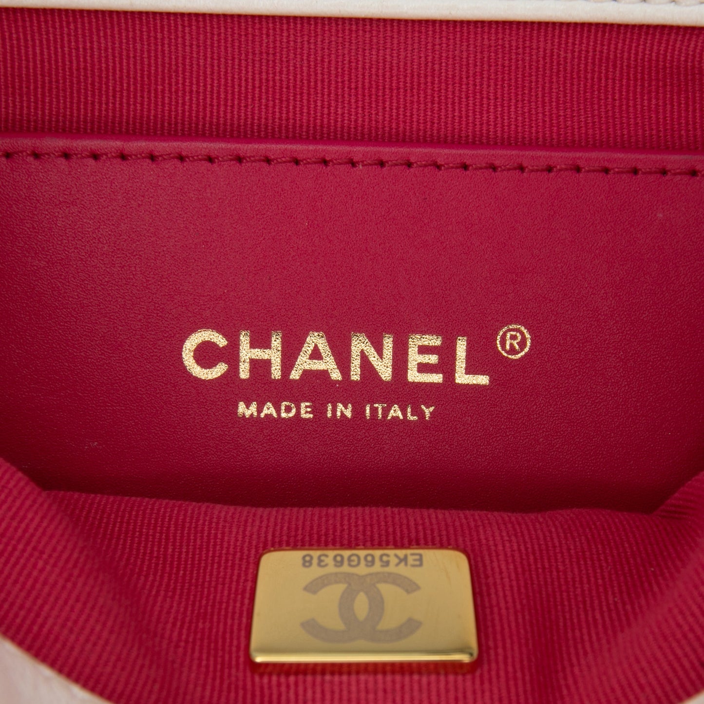 Chanel Mini Quilted Lambskin Acrylic Coco Love Flap
