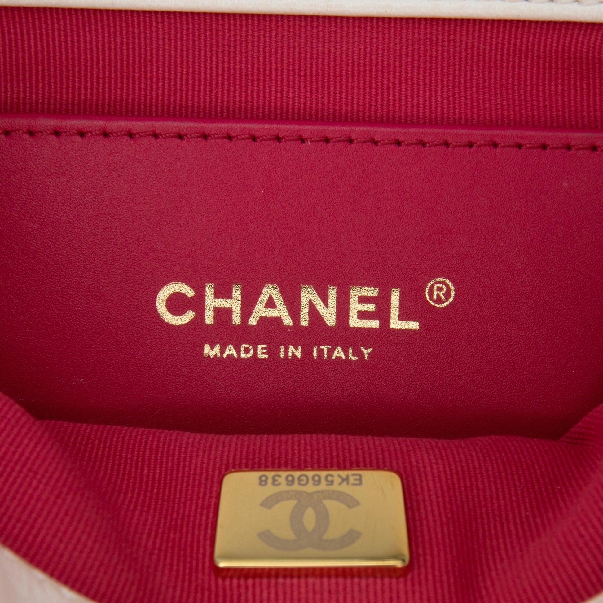 Chanel Mini Quilted Lambskin Acrylic Coco Love Flap