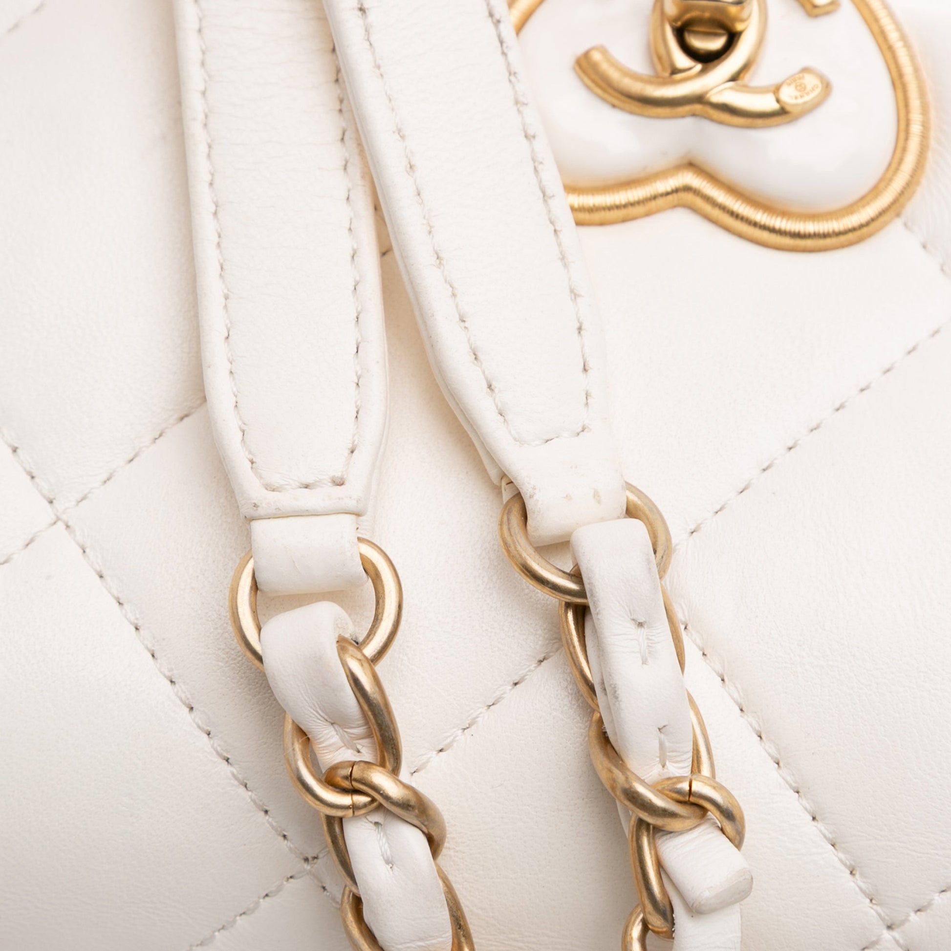 Chanel Mini Quilted Lambskin Acrylic Coco Love Flap