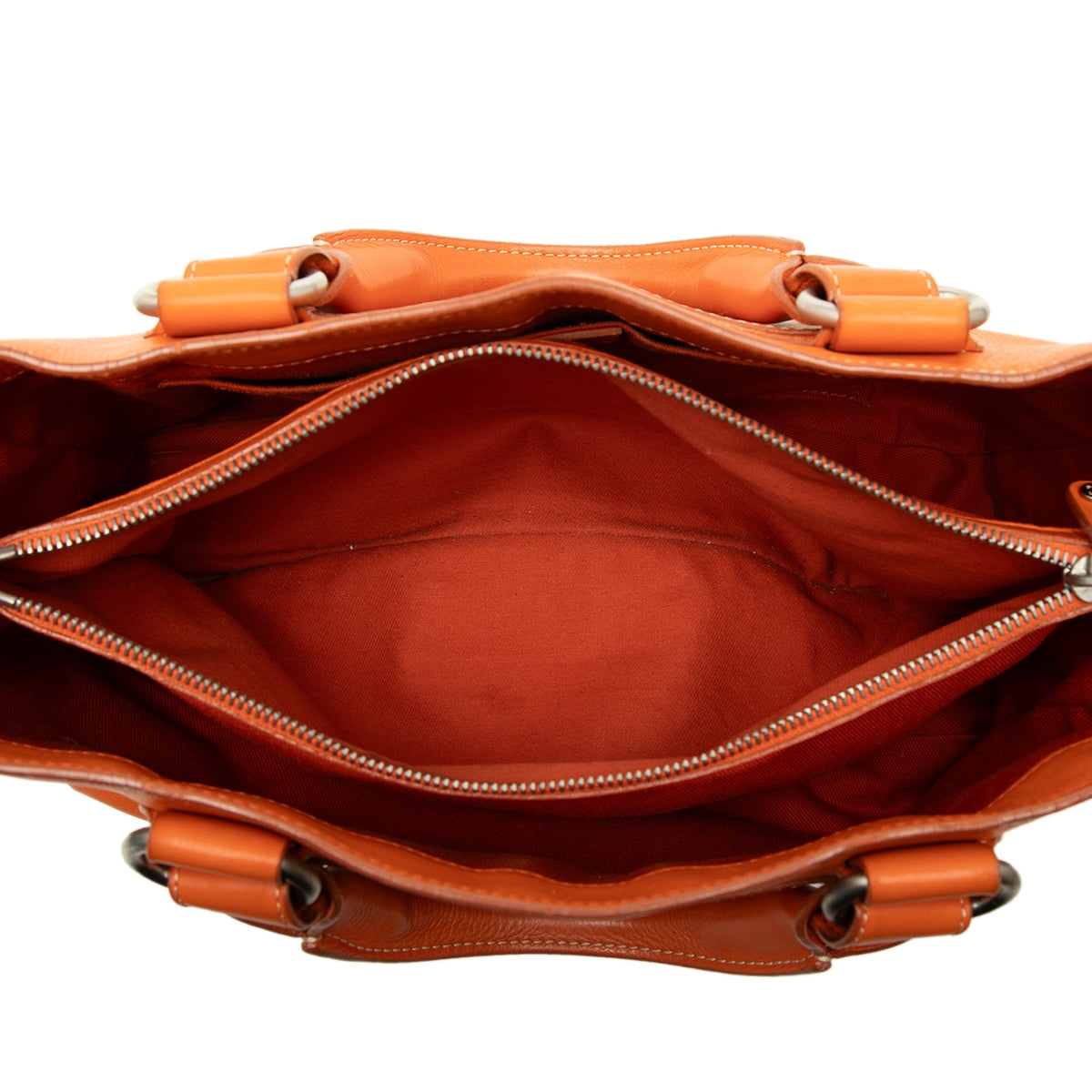 Celine Leather Boogie Handbag — Orange