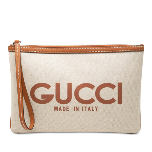 Gucci Canvas Logo Clutch
