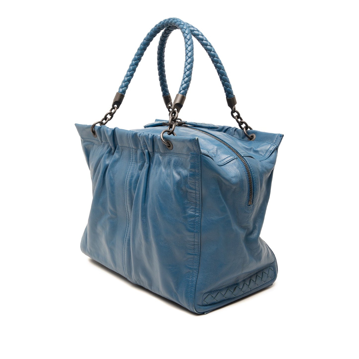 Bottega Veneta Nappa Intrecciato Trimmed Handbag