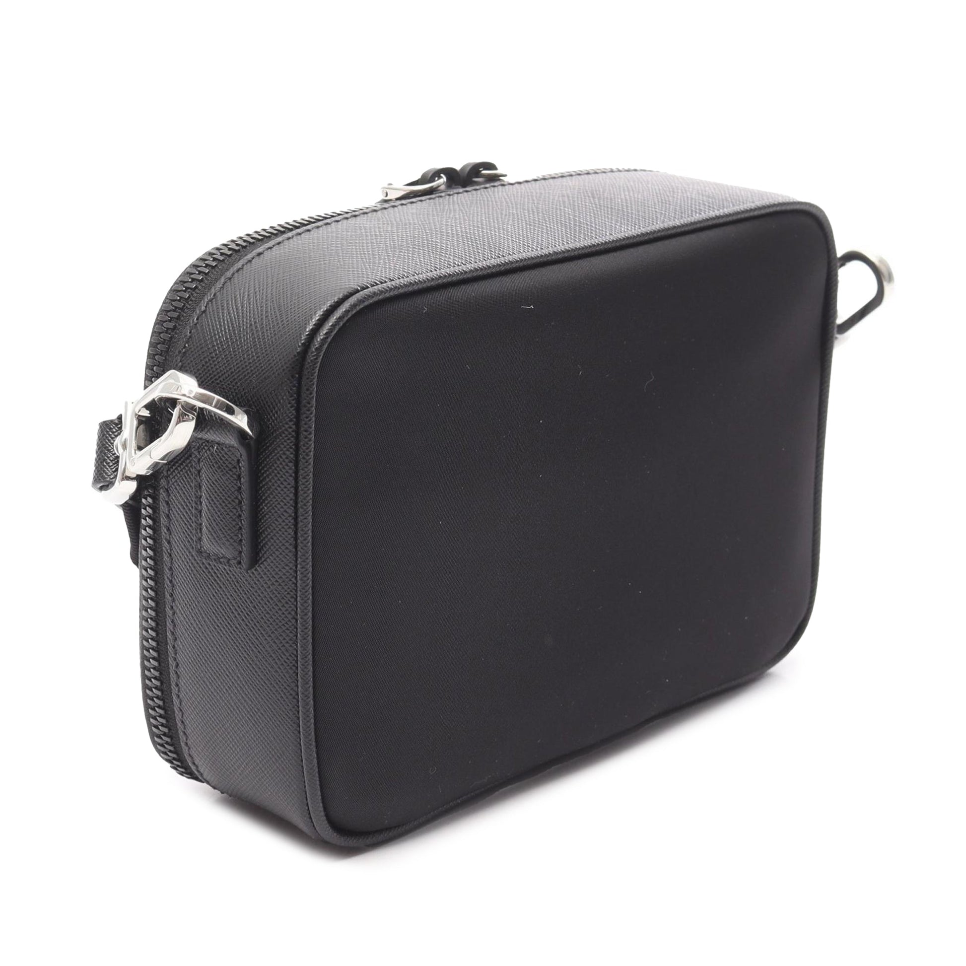 Prada Medium Saffiano Trimmed Re Nylon Brique Satchel