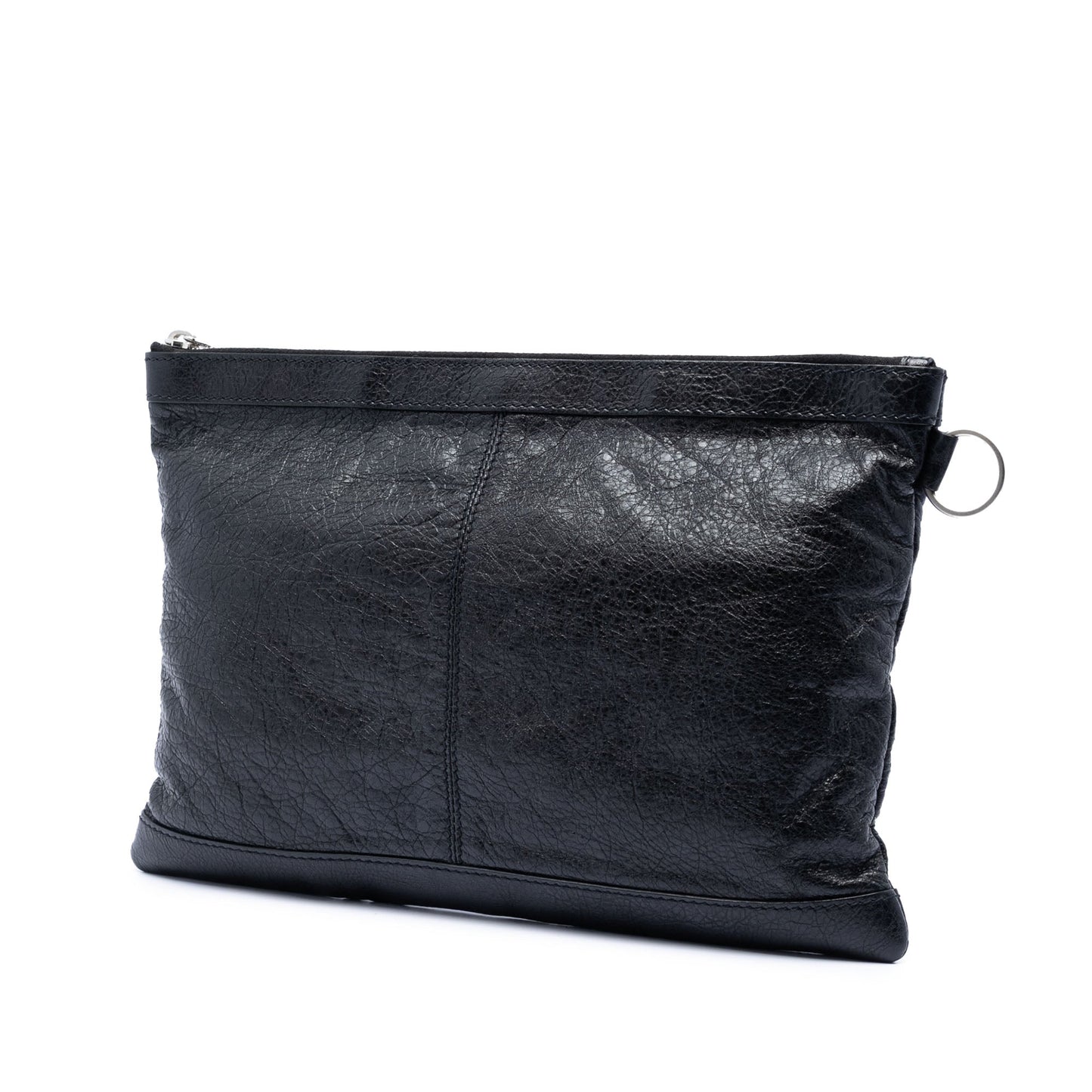 Balenciaga Lambskin Motocross Classic Clip M Clutch