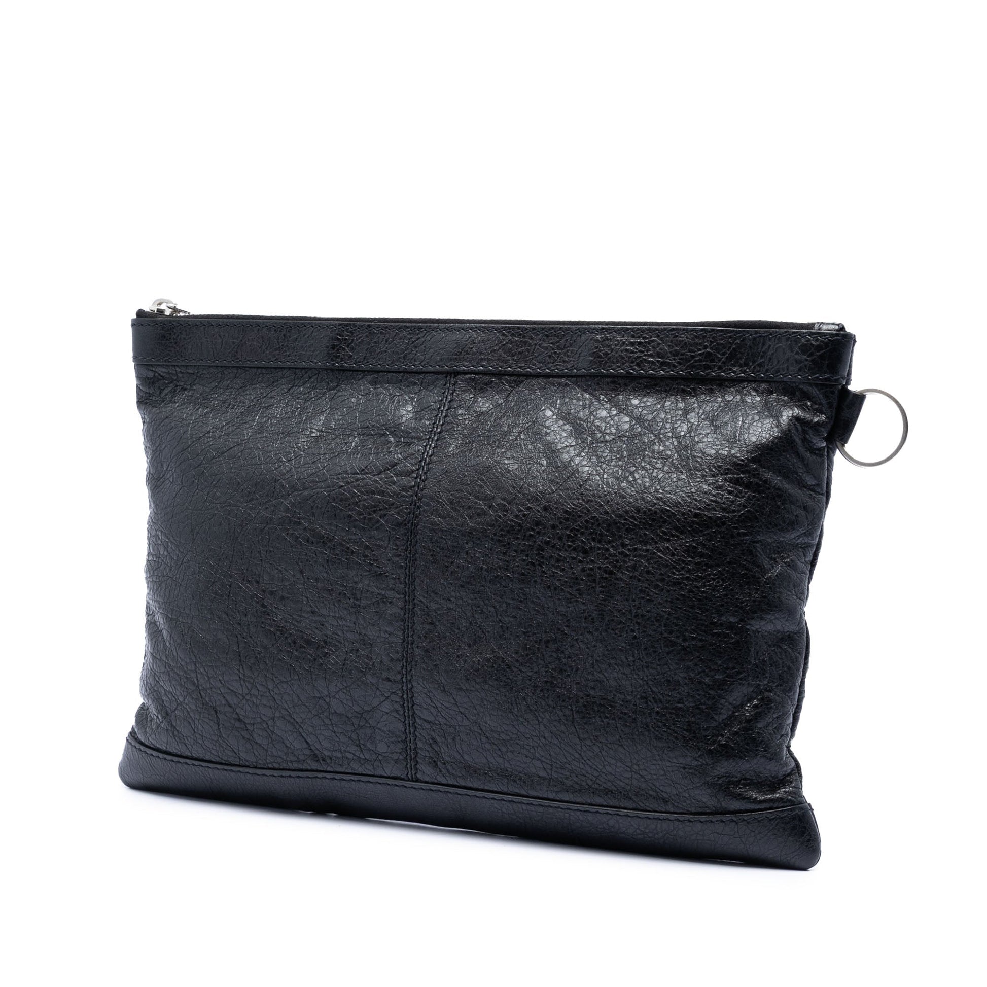 Balenciaga Lambskin Motocross Classic Clip M Clutch