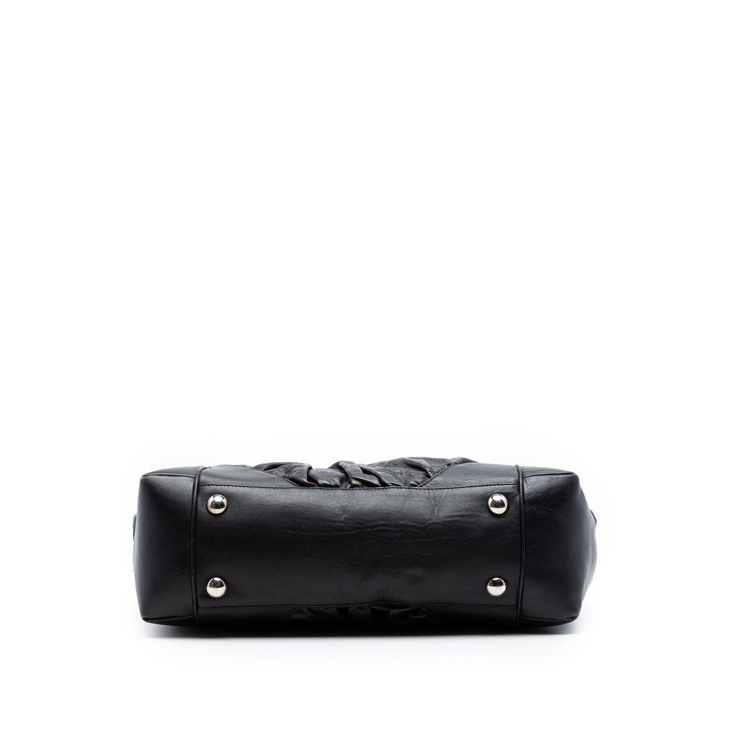 Gucci Embossed Leather Horsebit Full Moon Tote