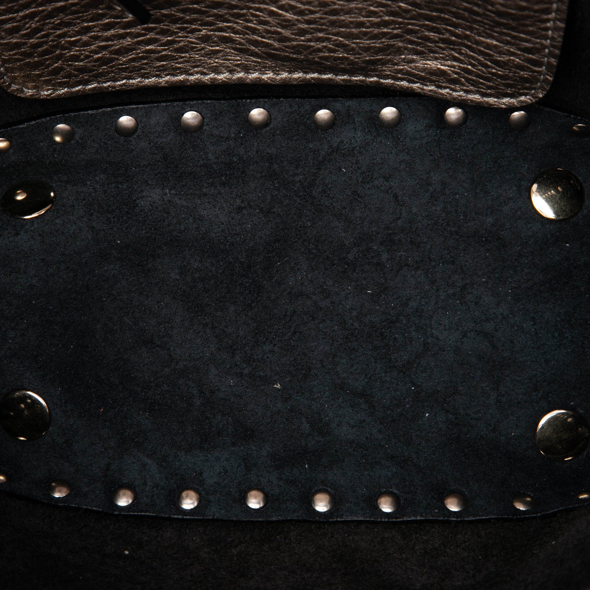Valentino Mini Metallic Pebbled Calfskin Rockstud Trapeze Satchel