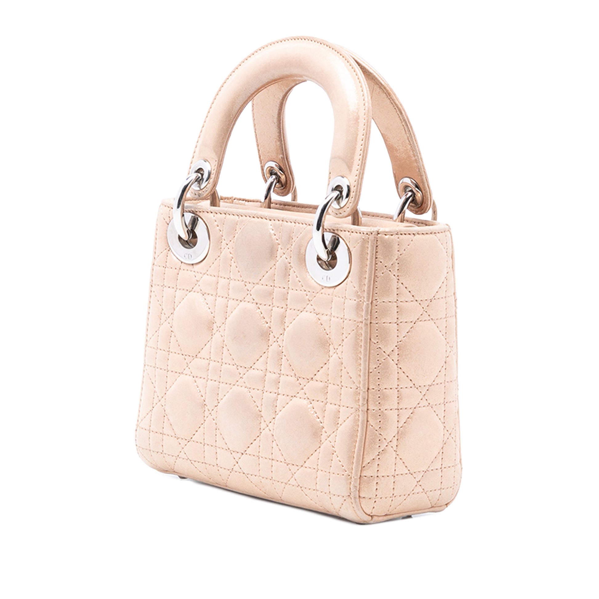 Dior Mini Iridescent Lambskin Cannage Lady Dior