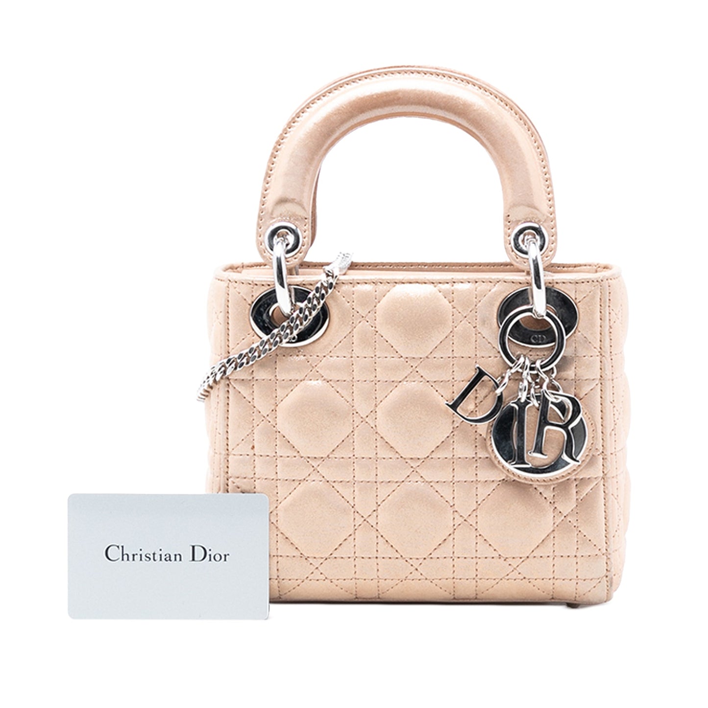 Dior Mini Iridescent Lambskin Cannage Lady Dior