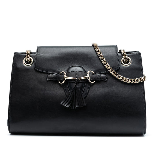 Gucci Large Leather Emily Shoulder Bag