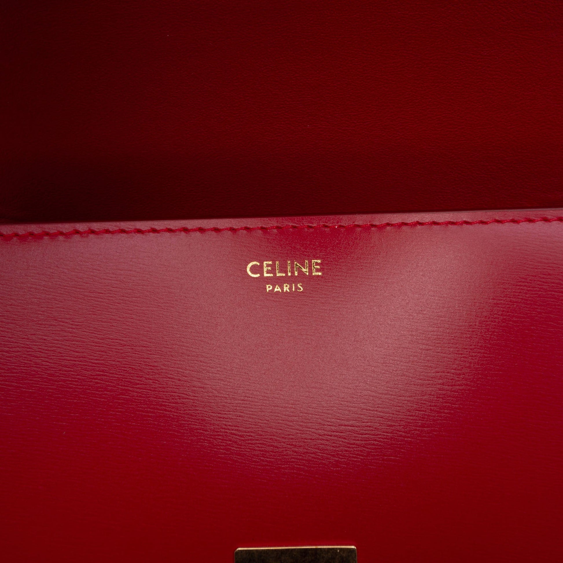 Celine Teen Shiny Calfskin Triomphe Crossbody