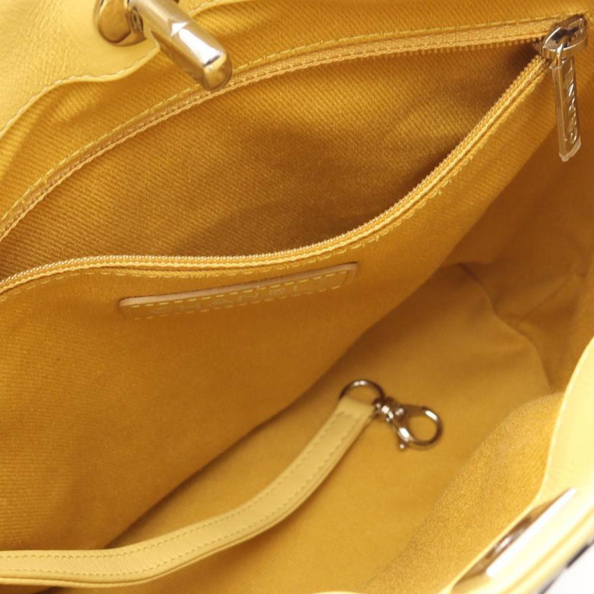 Chanel CC Stitched Calfskin Top Handle Bucket bag