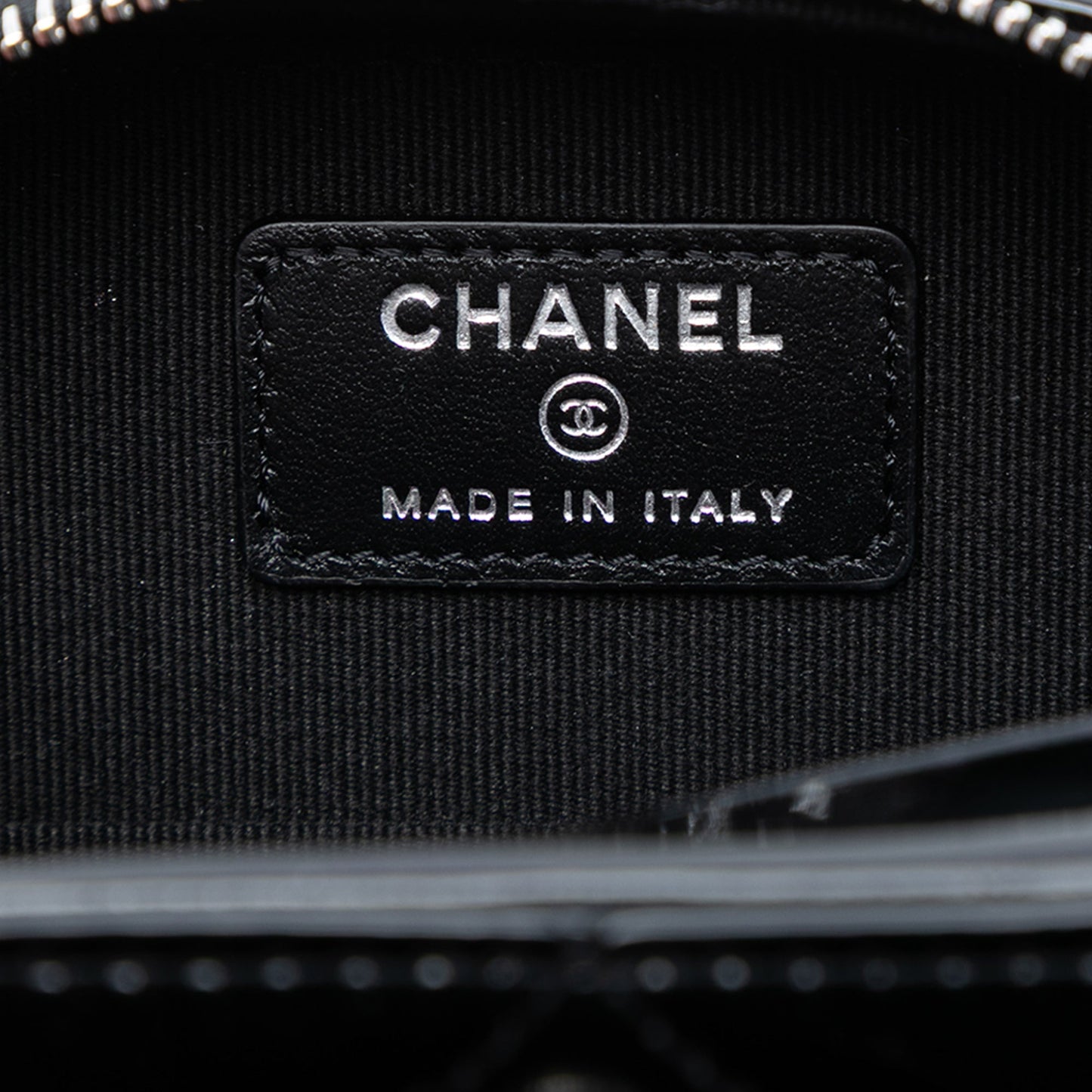 Chanel CC Quilted Patent Diamond Resin Clutch With Chain