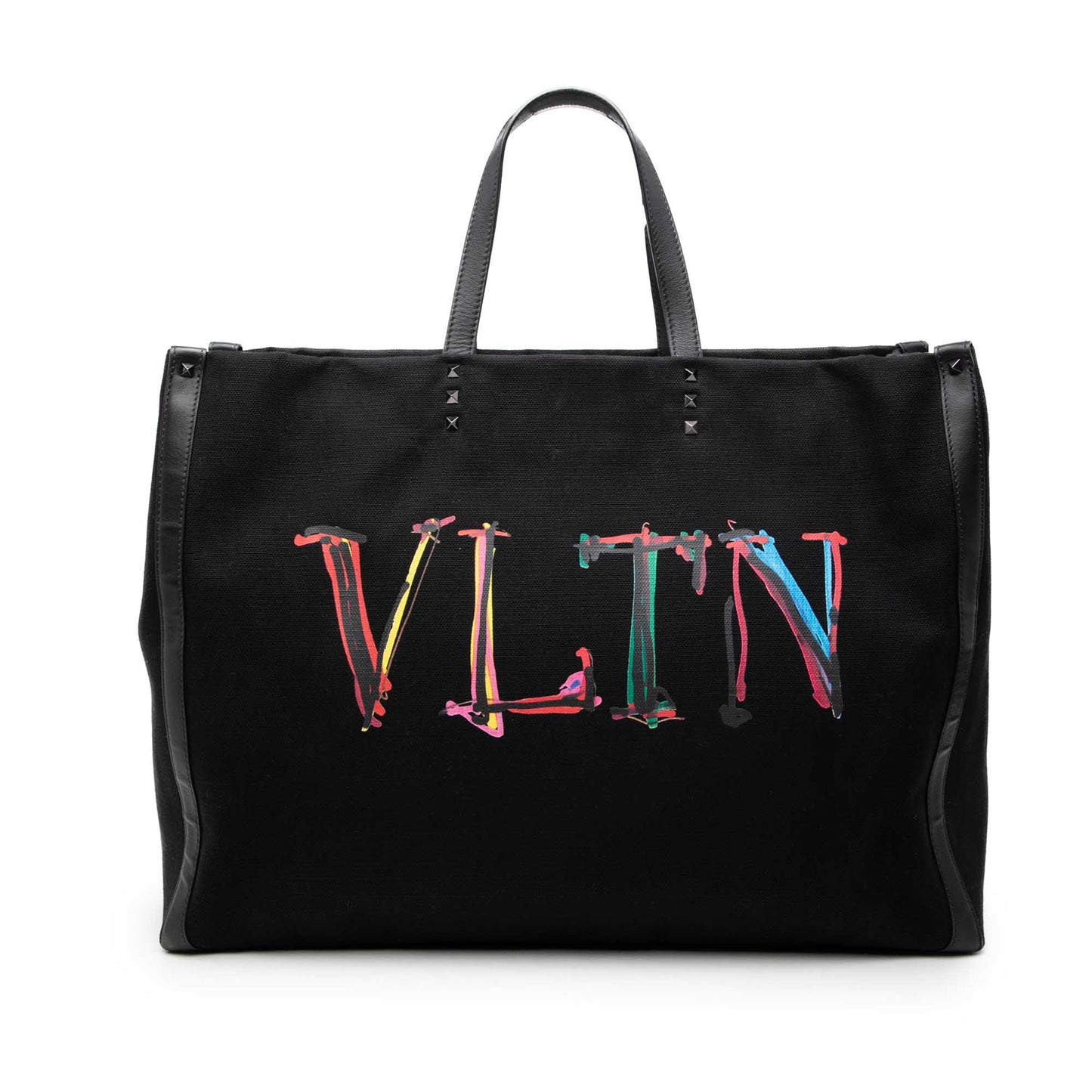 Valentino Large Canvas Rockstud VLTN Tote