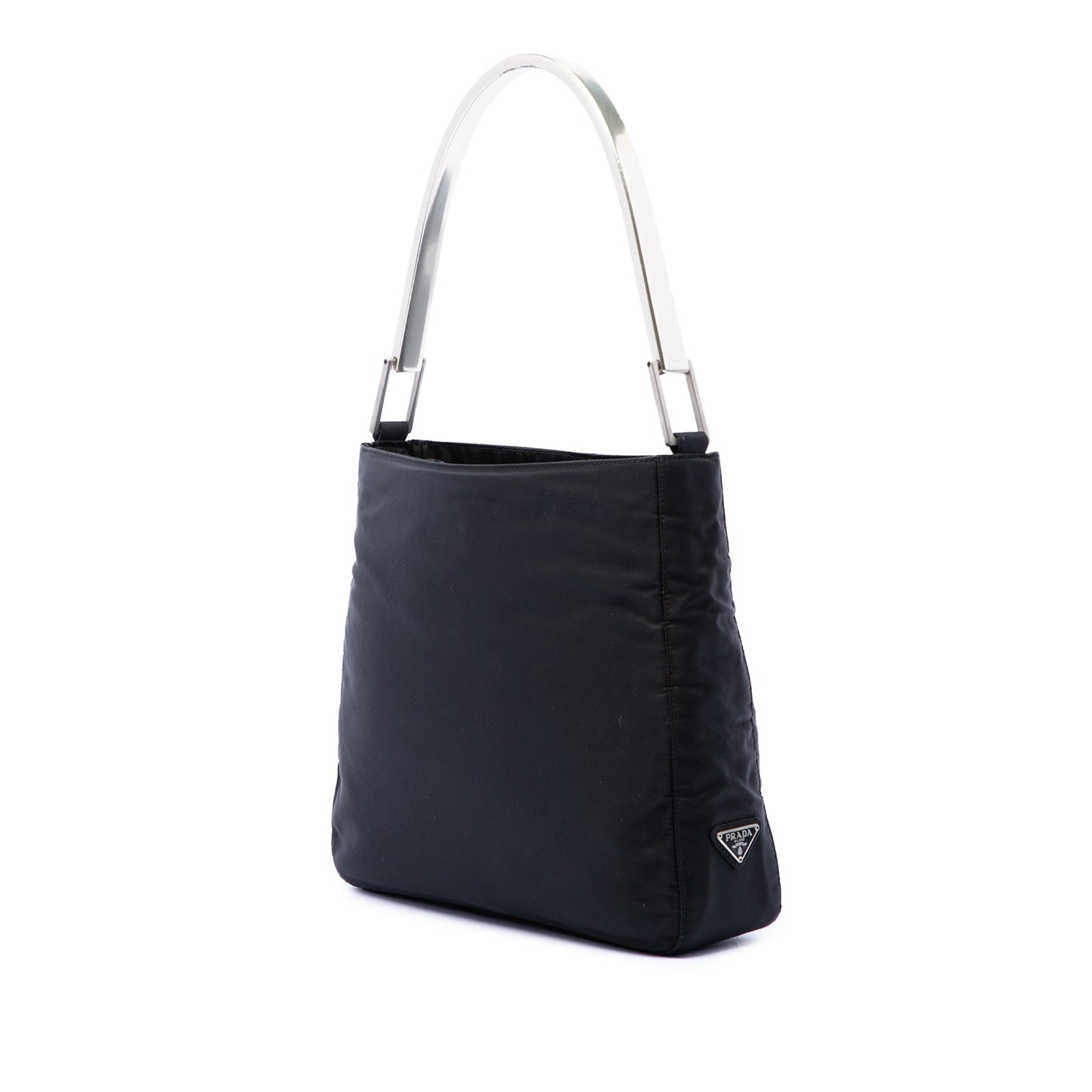 Prada Tessuto Metal Handle Bag