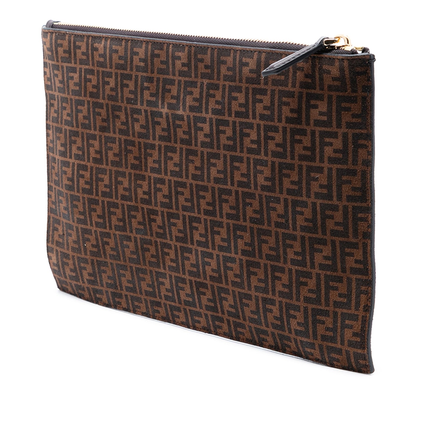 Fendi Zucchino Suede Clutch
