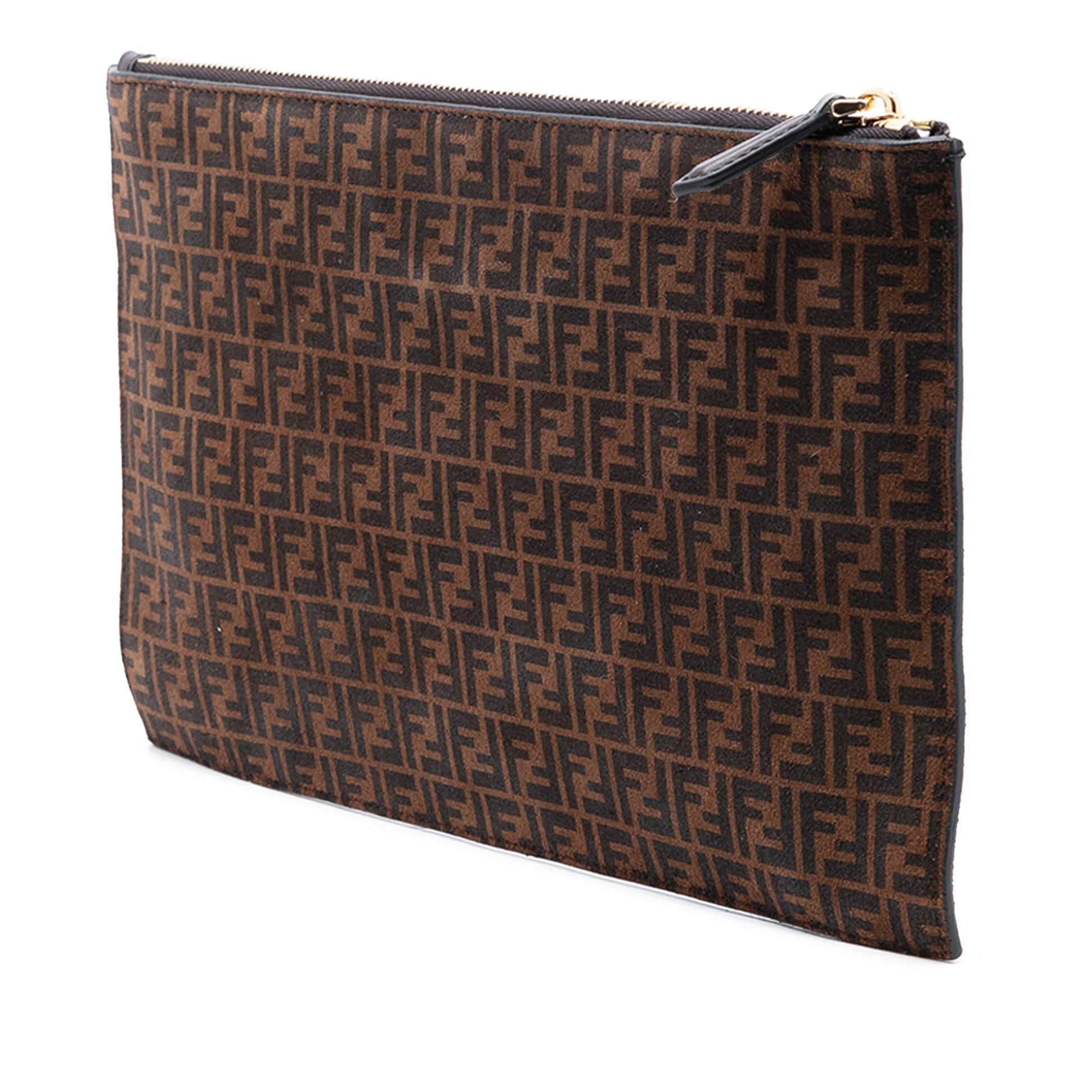 Fendi Zucchino Suede Clutch