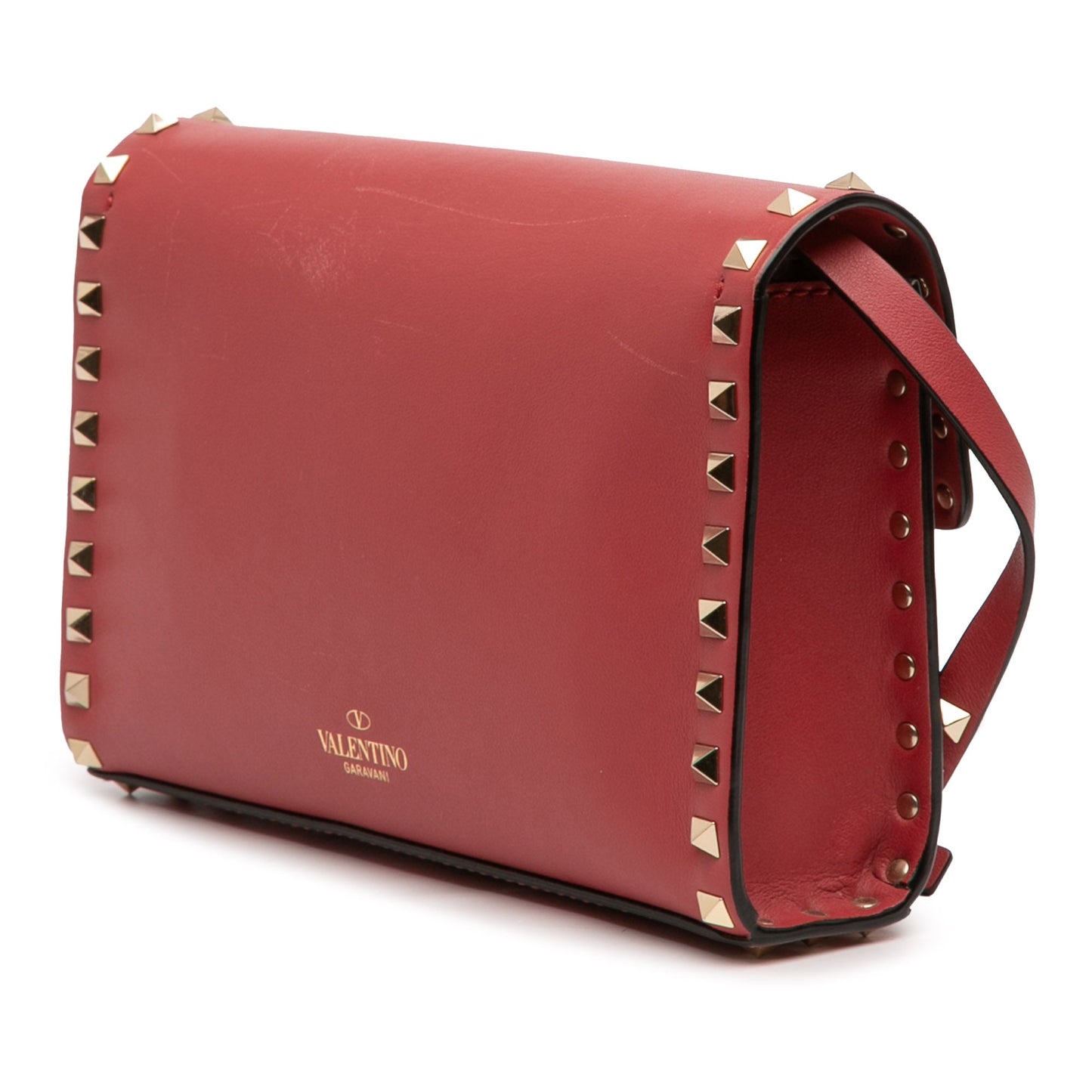Valentino Small Leather Rockstud Flap Crossbody