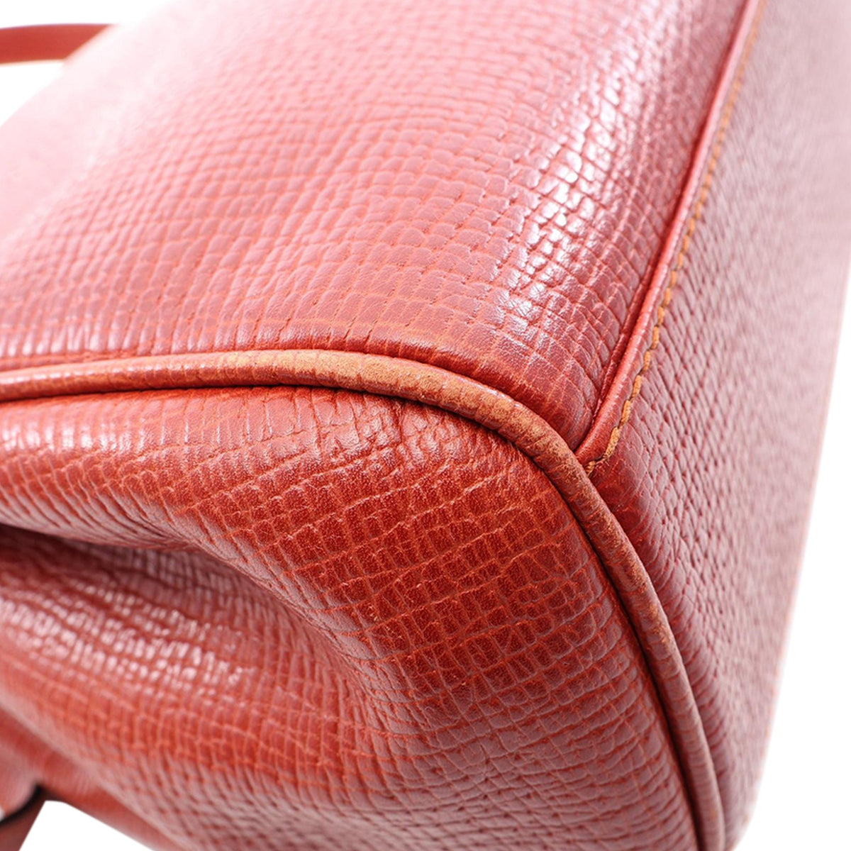 LOEWE Grained Calfskin Flap Satchel — Red