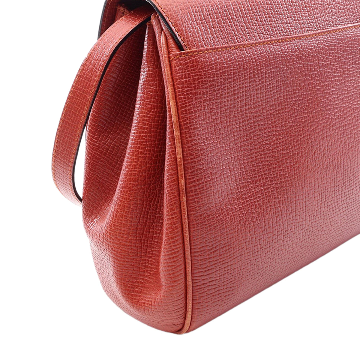 LOEWE Grained Calfskin Flap Satchel — Red