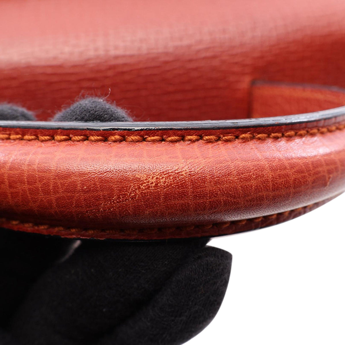 LOEWE Grained Calfskin Flap Satchel — Red