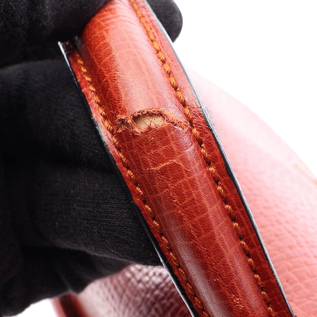 LOEWE Grained Calfskin Flap Satchel — Red