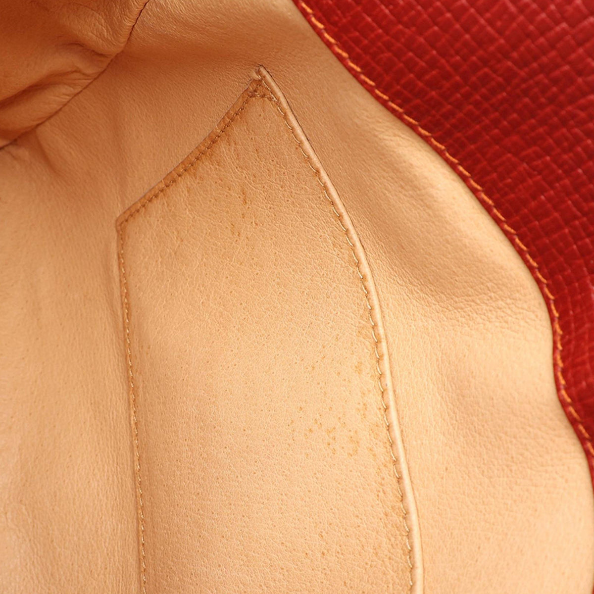 LOEWE Grained Calfskin Flap Satchel — Red