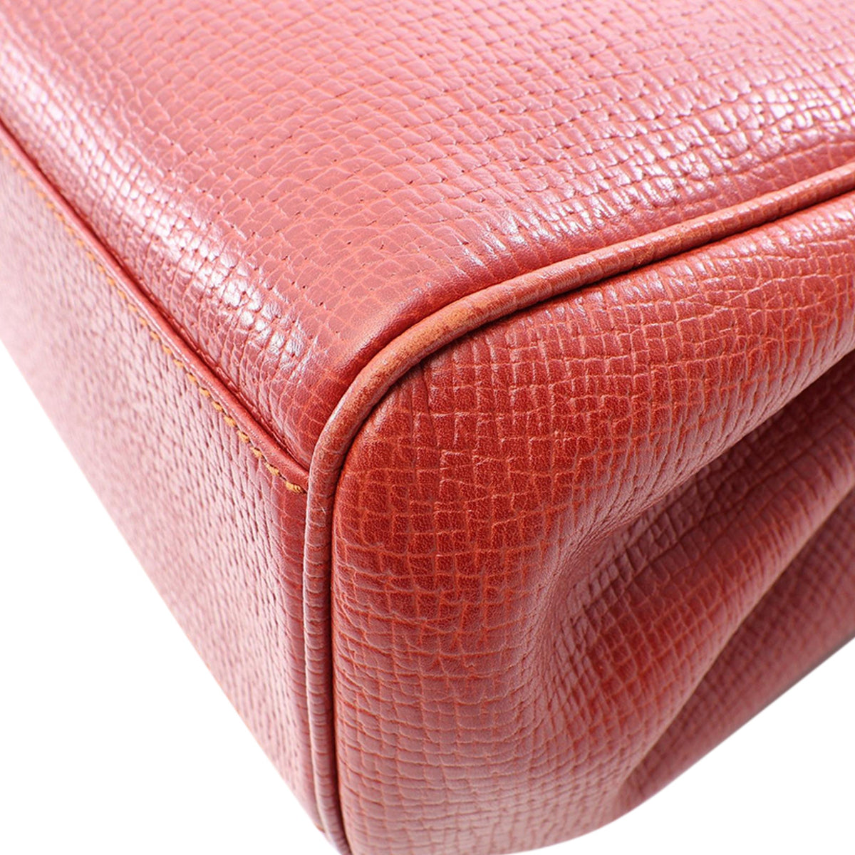 LOEWE Grained Calfskin Flap Satchel — Red