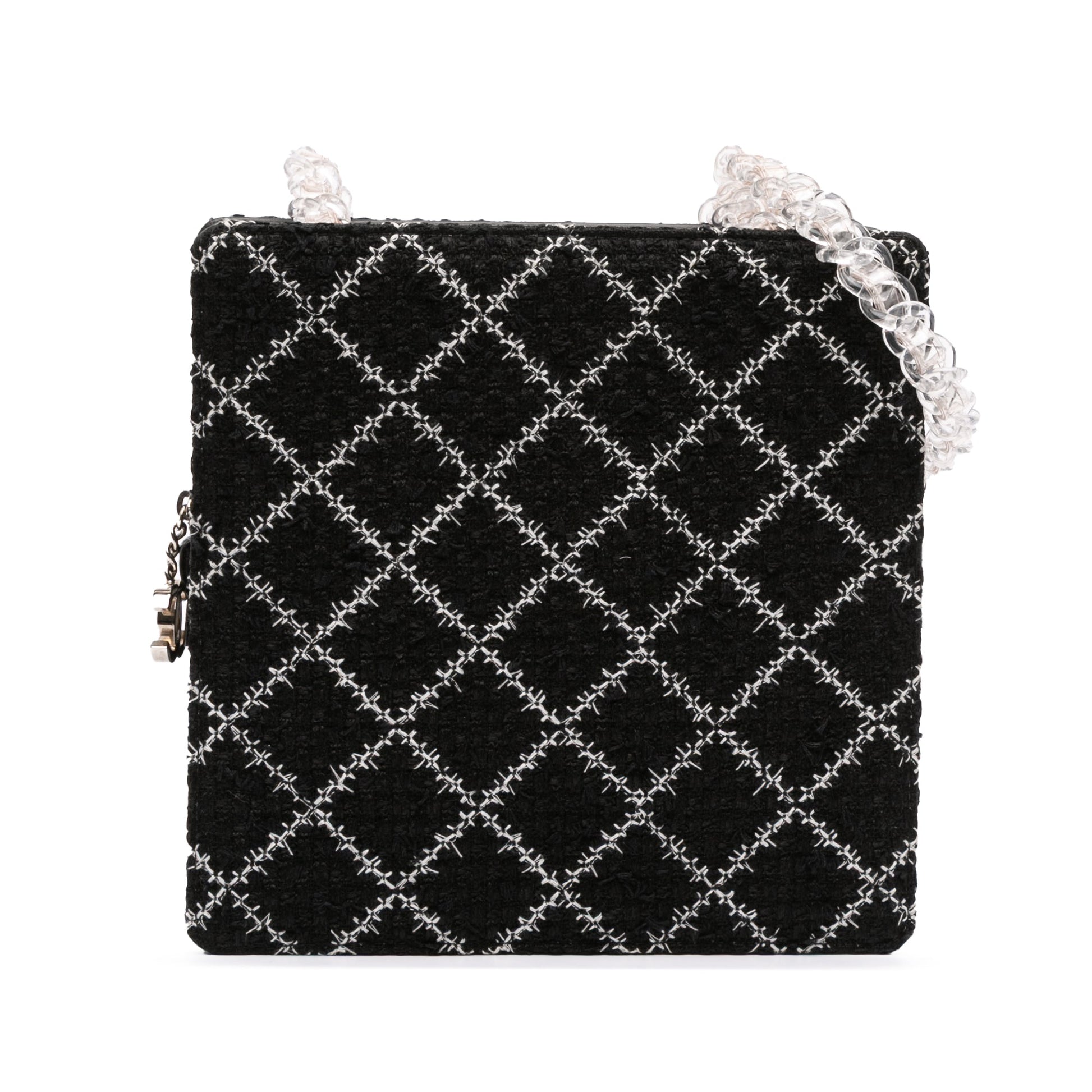 Chanel Tweed and Resin Zipped Chain Shopping Bag