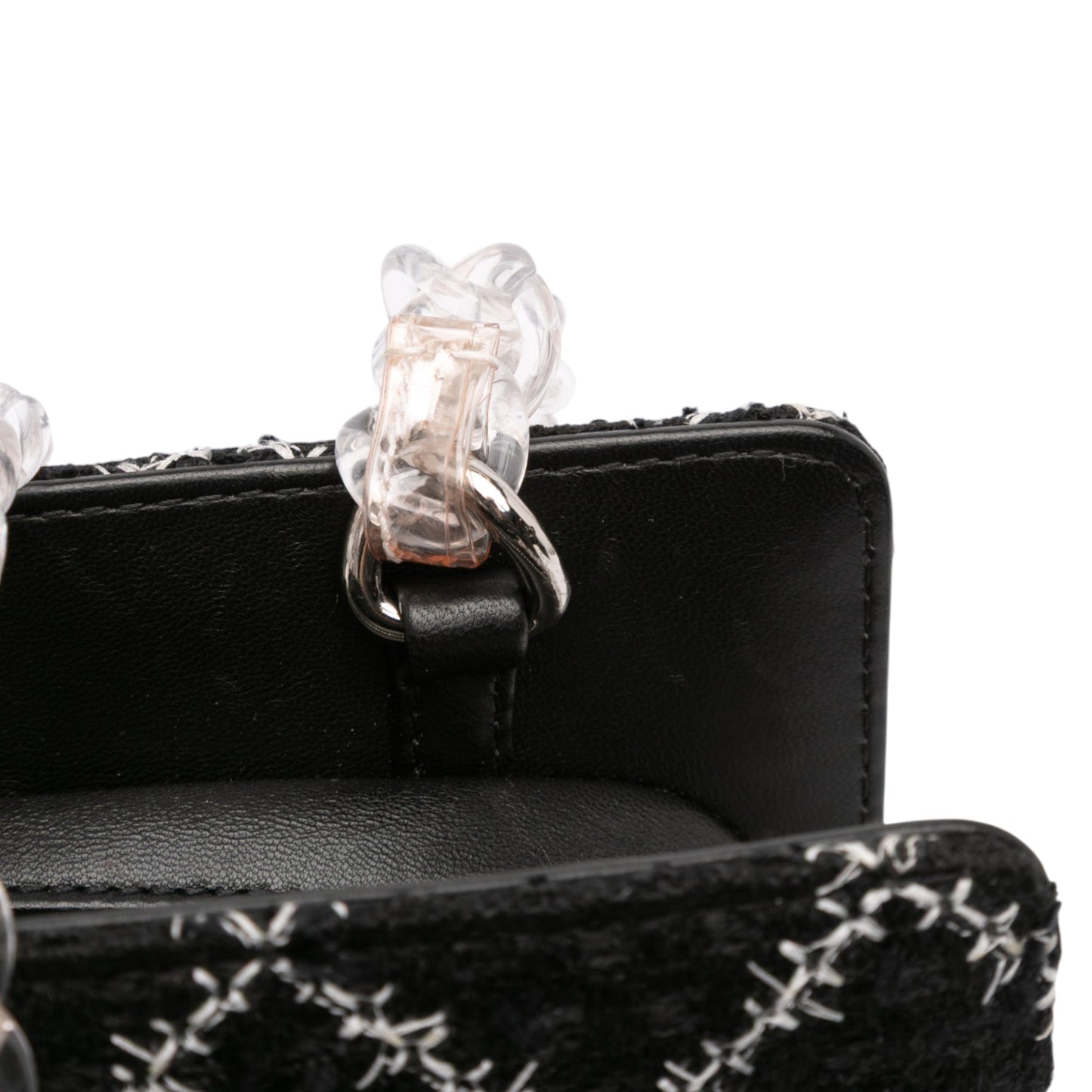 Chanel Tweed and Resin Zipped Chain Shopping Bag