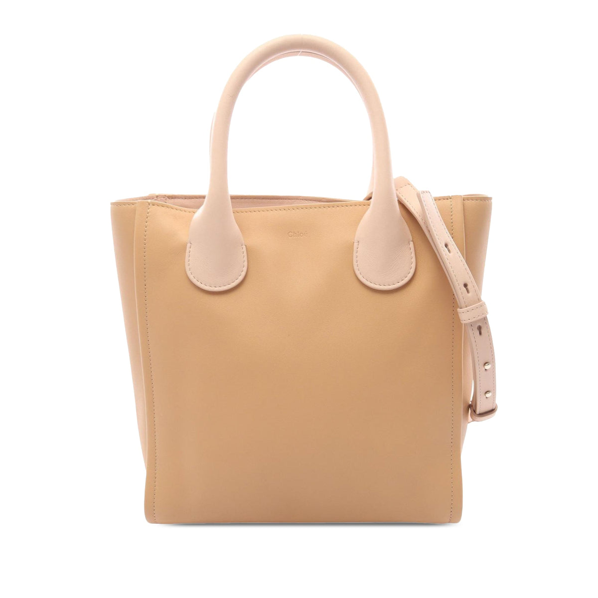 Chloé Small Leather Joyce Satchel — Beige