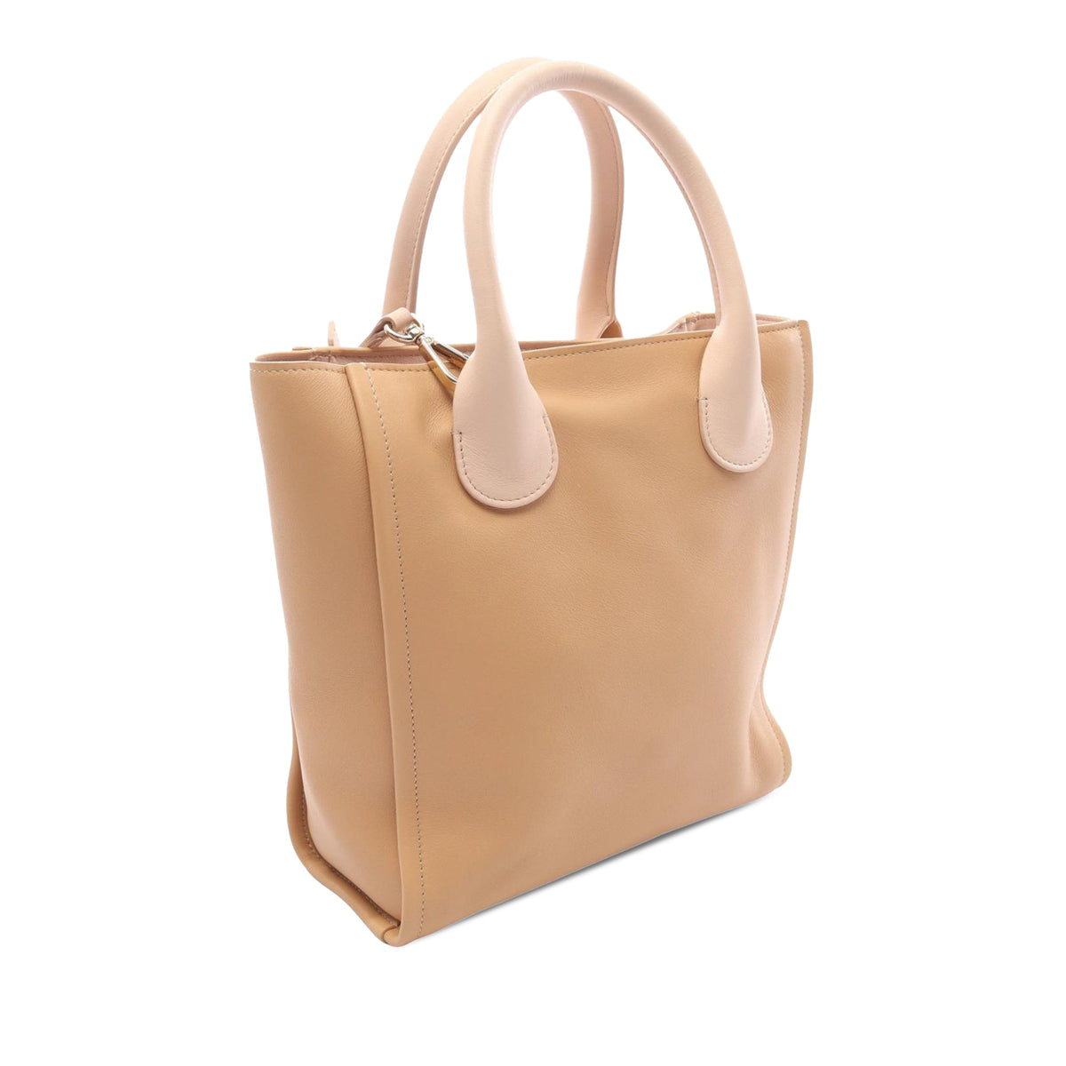 Chloé Small Leather Joyce Satchel — Beige