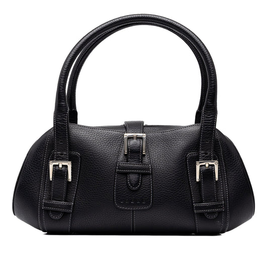 LOEWE Leather Senda Handbag — Black