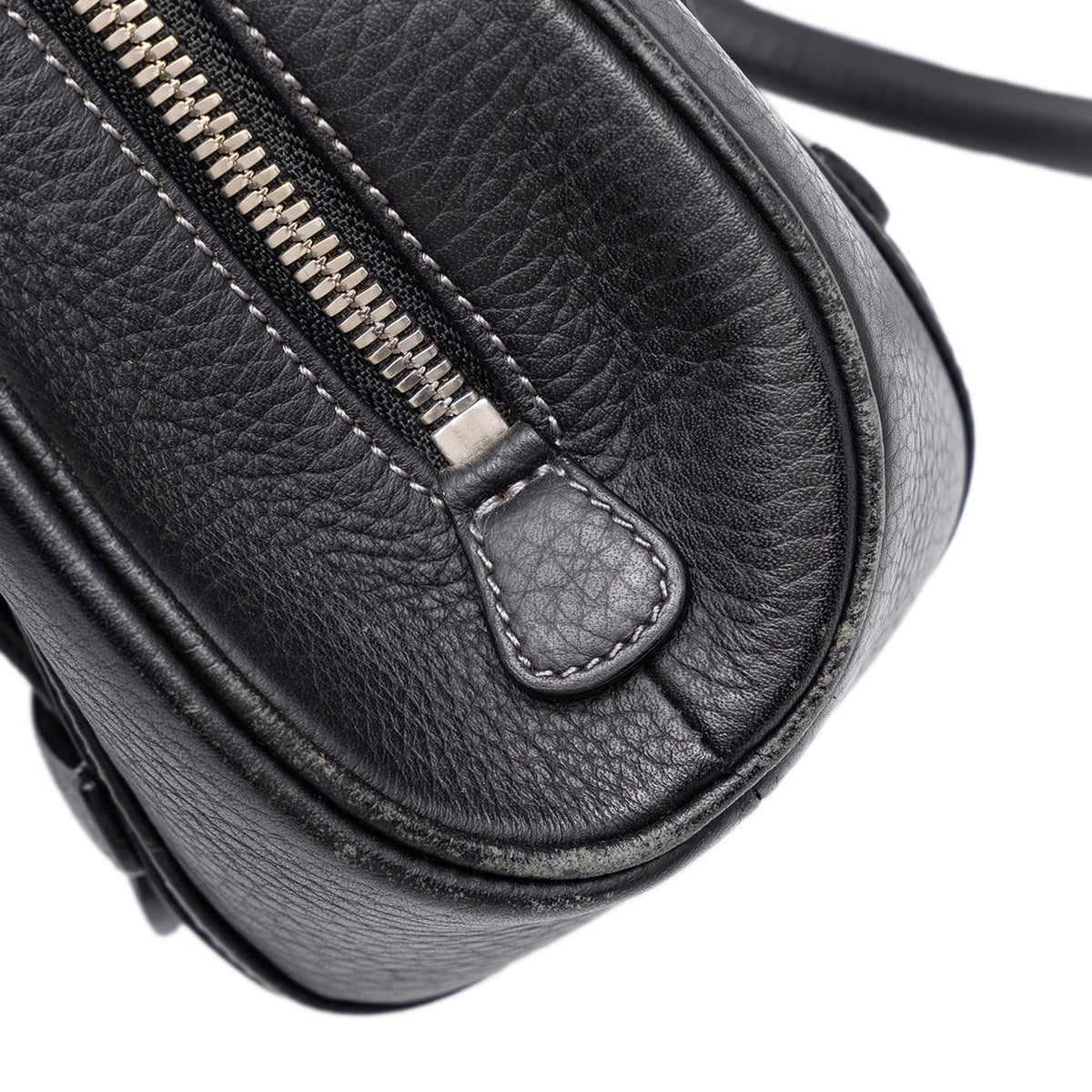 LOEWE Leather Senda Handbag — Black