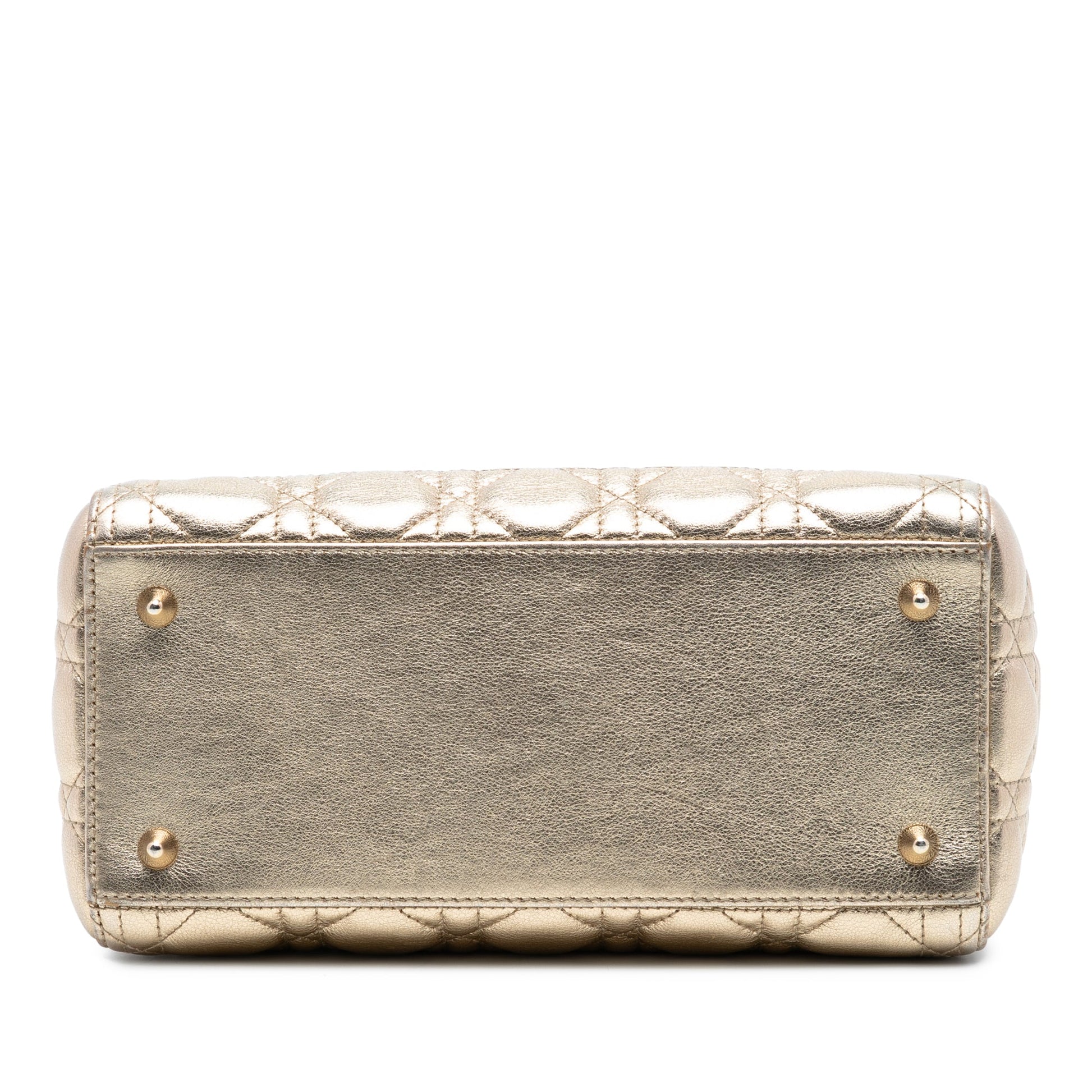 Dior Medium Metallic Lambskin Cannage Lady Dior