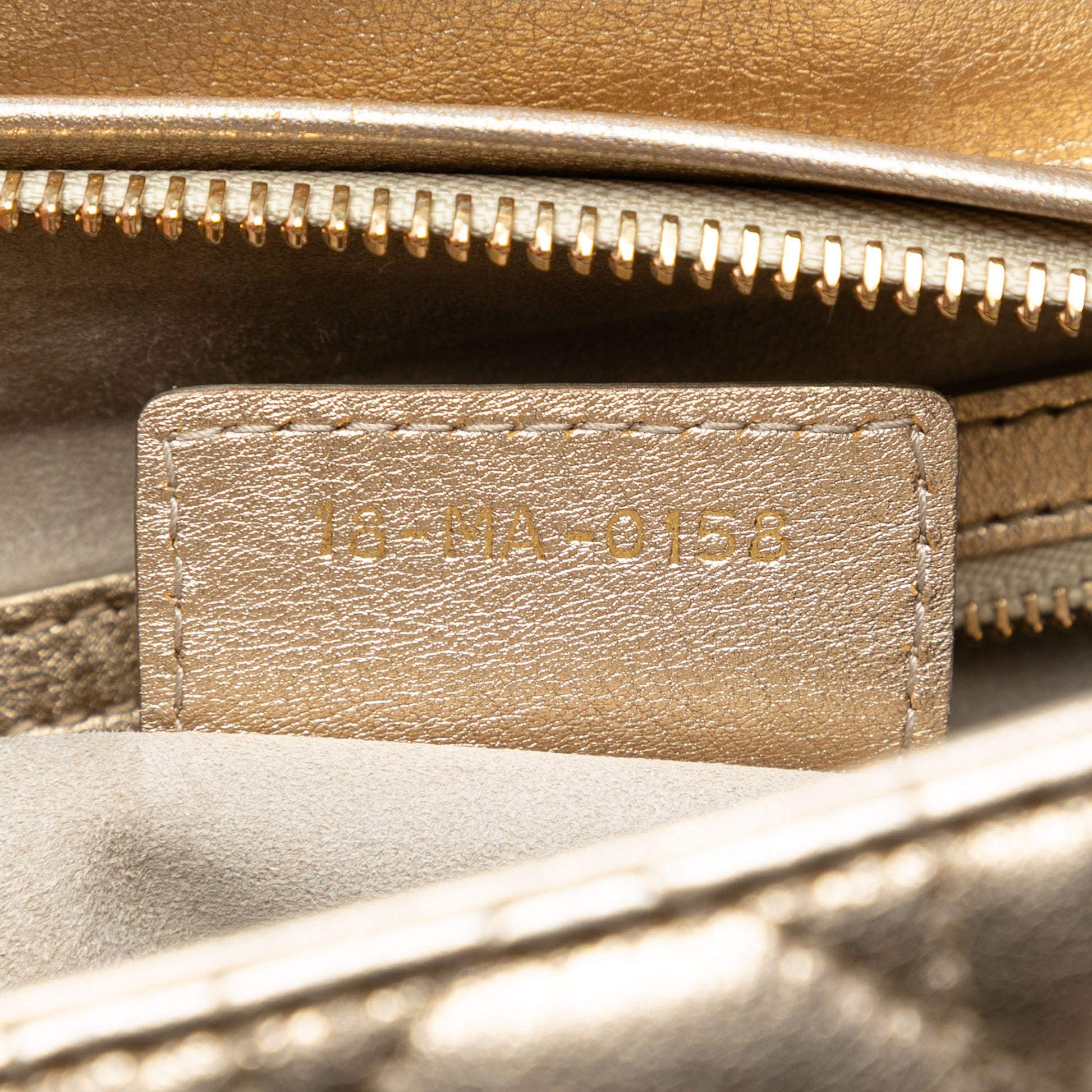 Dior Medium Metallic Lambskin Cannage Lady Dior