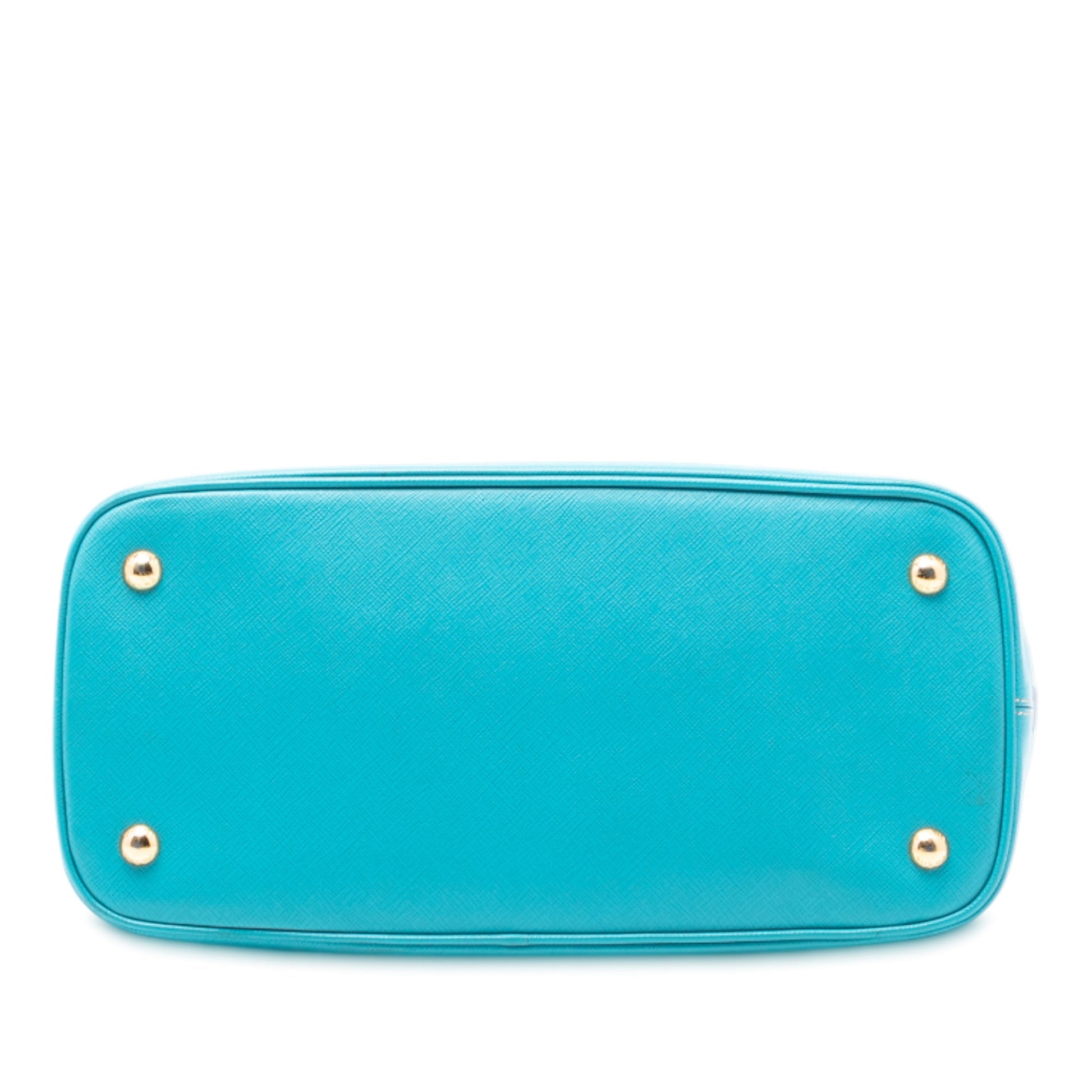 Prada Bicolor Saffiano Lux Promenade Dome Handbag