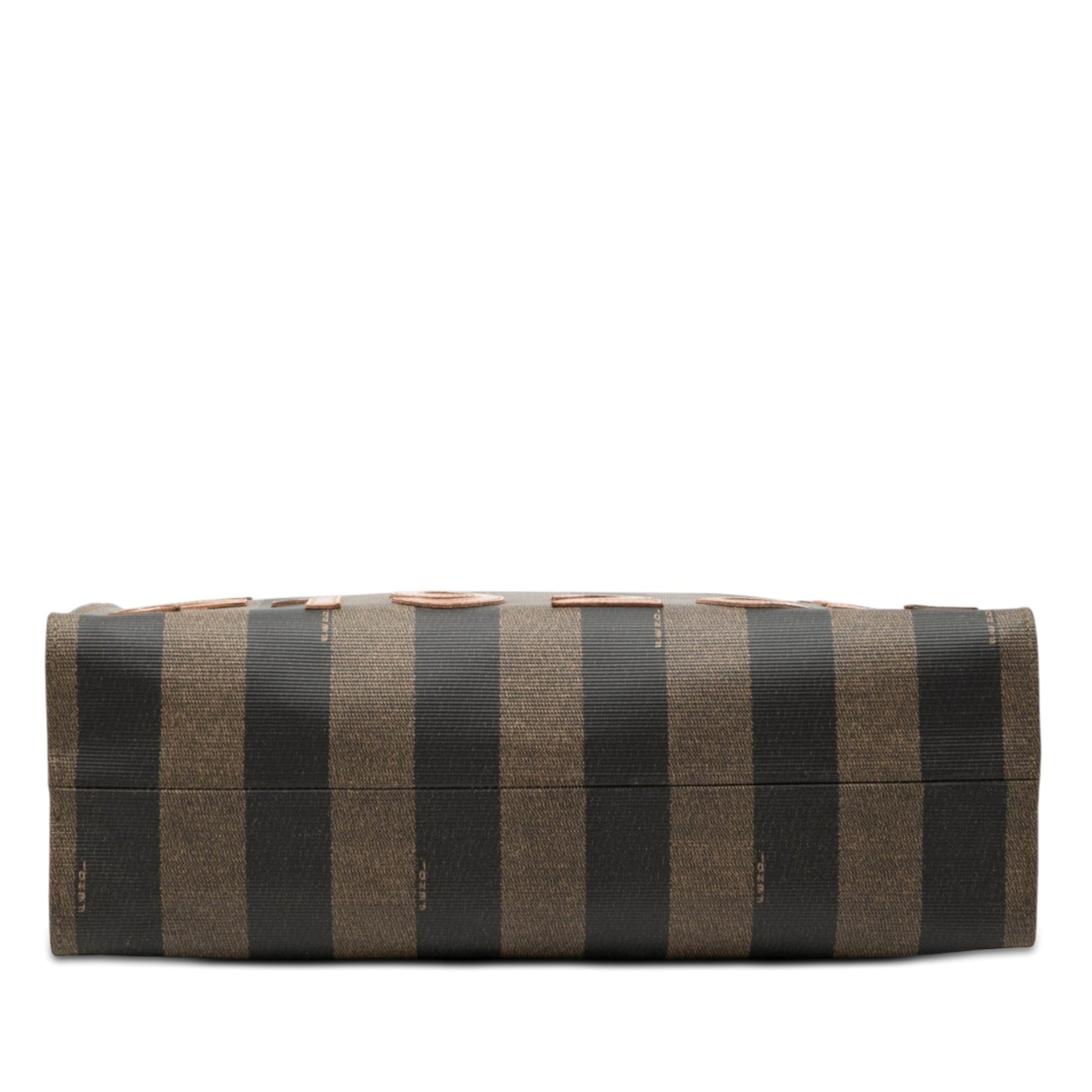 Fendi Pequin Coated Canvas Logo Tote