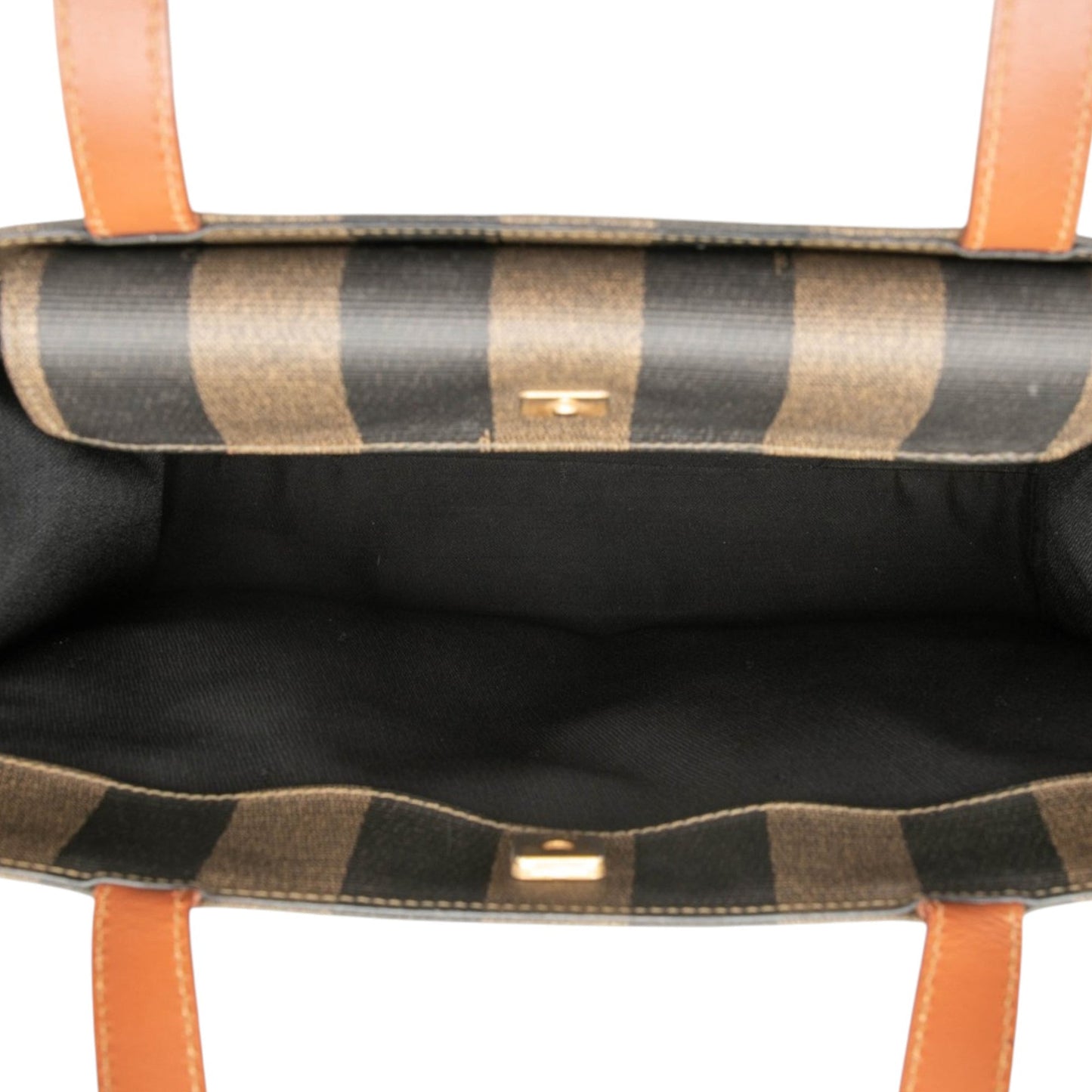 Fendi Pequin Coated Canvas Logo Tote