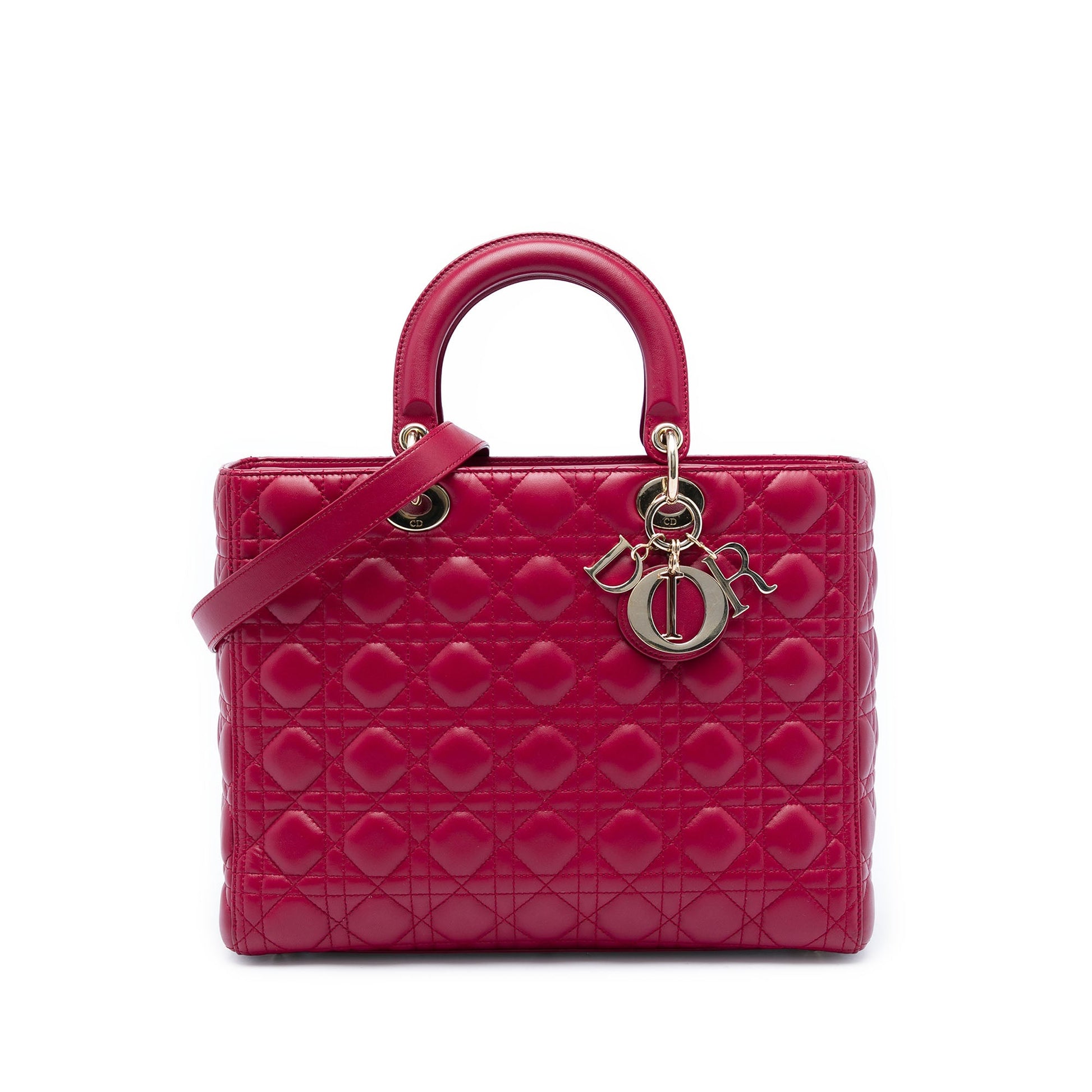 Dior Large Lambskin Cannage Lady Dior