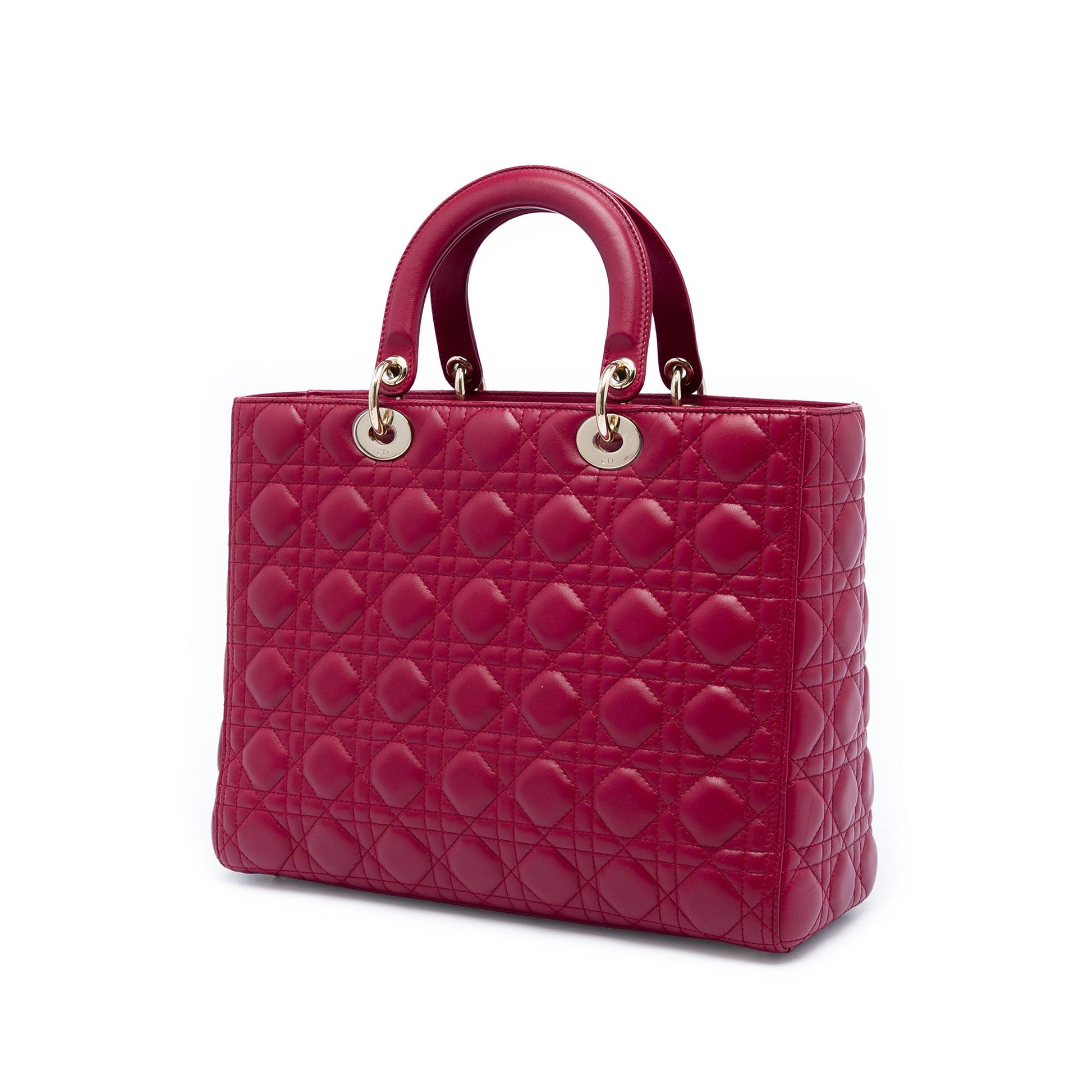 Dior Large Lambskin Cannage Lady Dior
