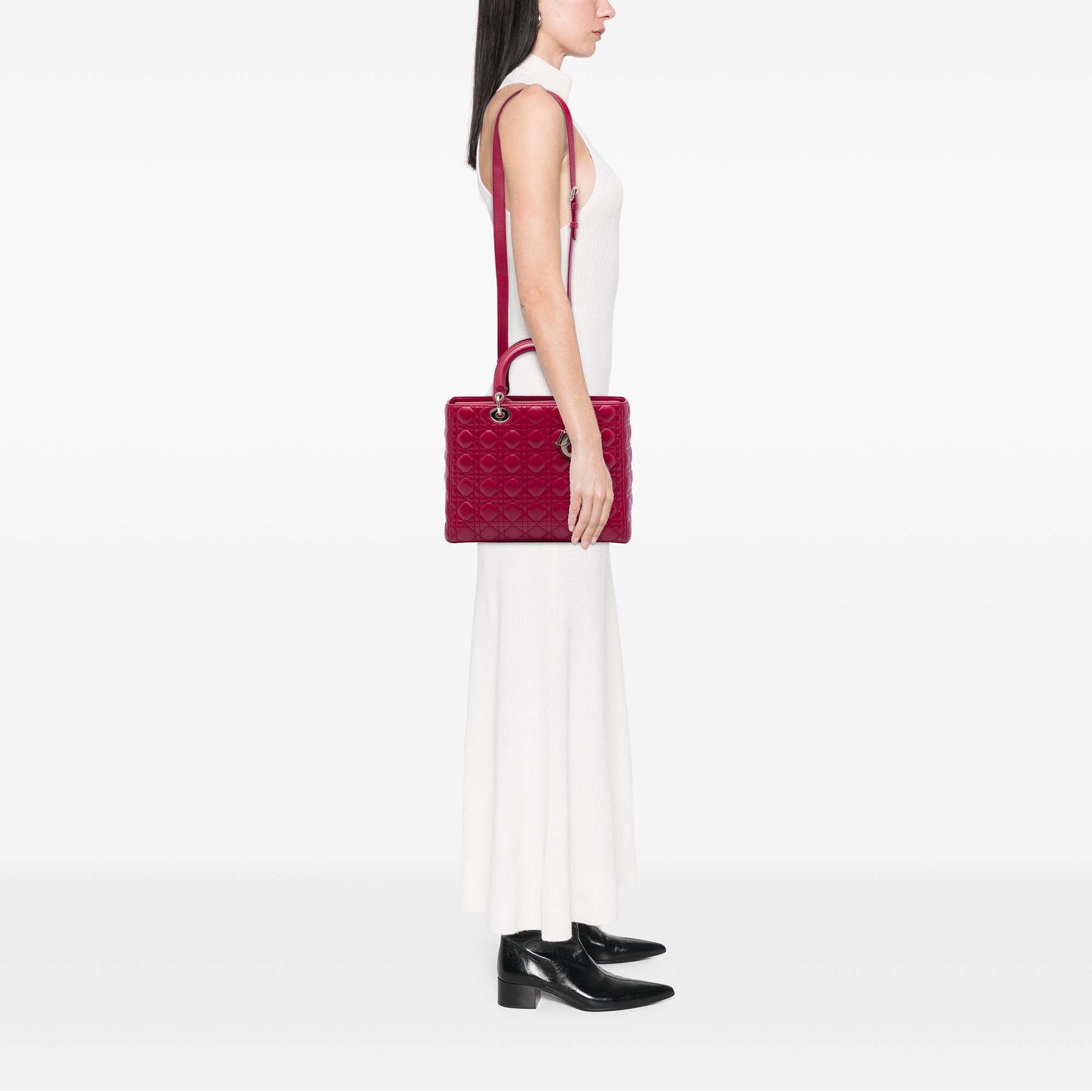 Dior Large Lambskin Cannage Lady Dior